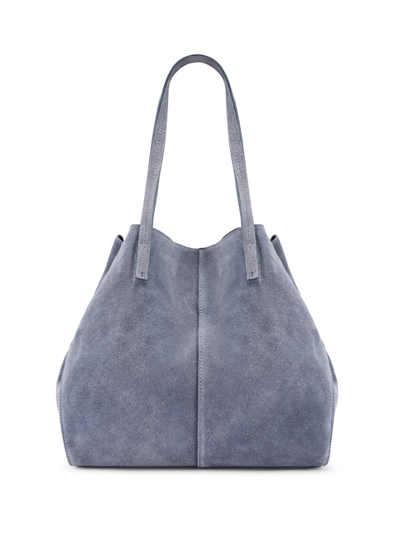 Leather dark blue women's handbag TORES-1252-7C(W26), product view from the back on a white background.