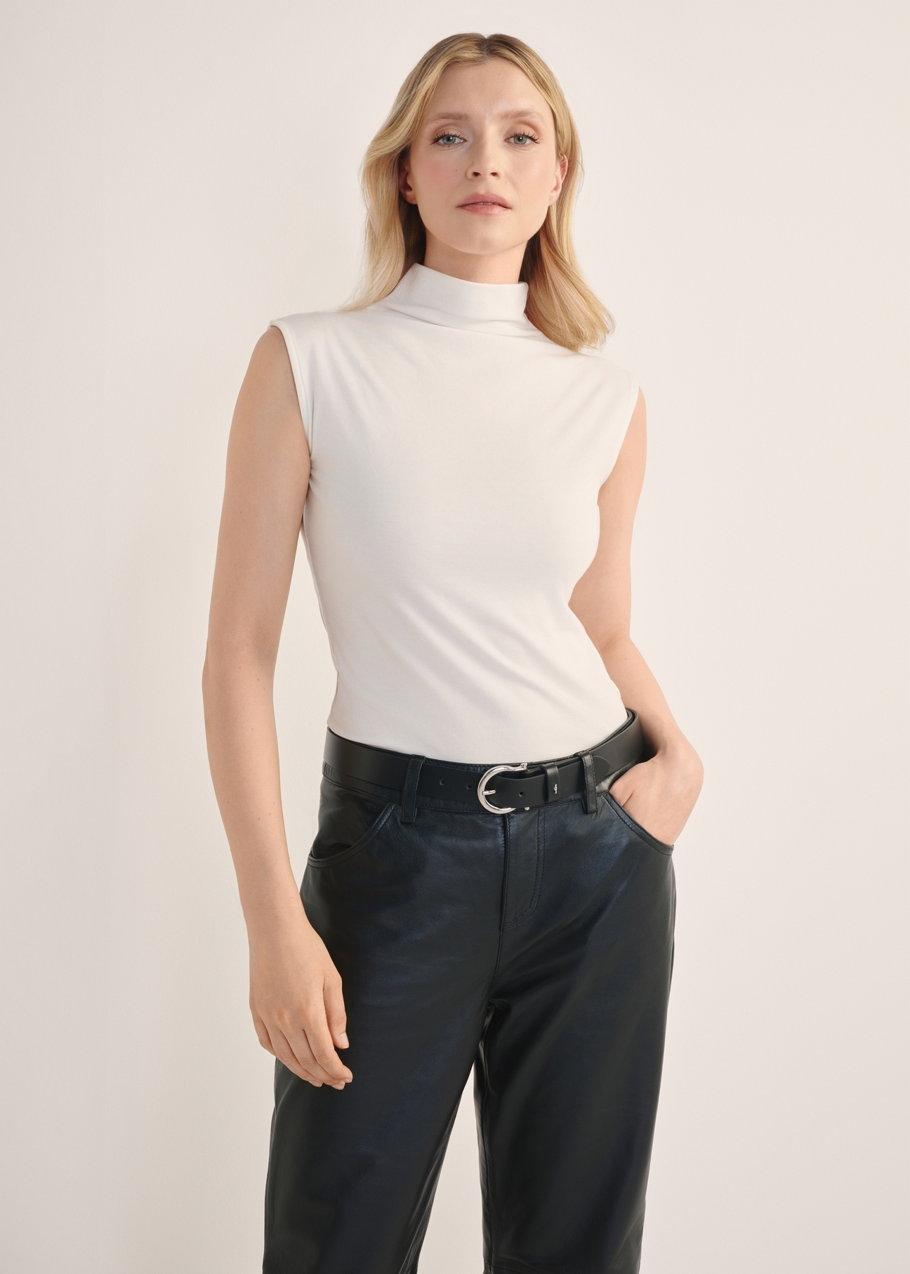 Cream women's blouse BLUDT-0193-12(Z25)