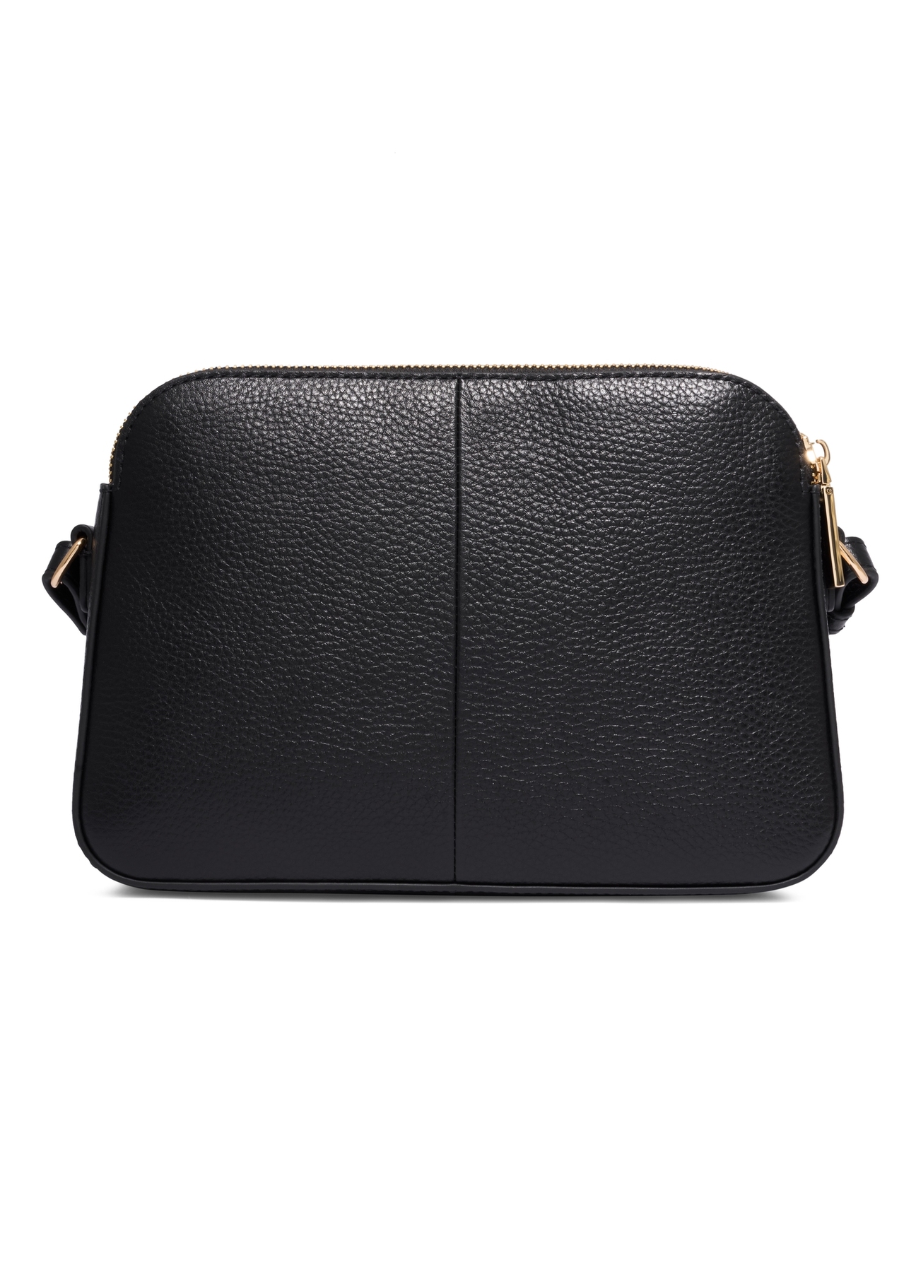 Black small leather women's handbag TORES-1353-9I(Z26), product view from the back on a white background.