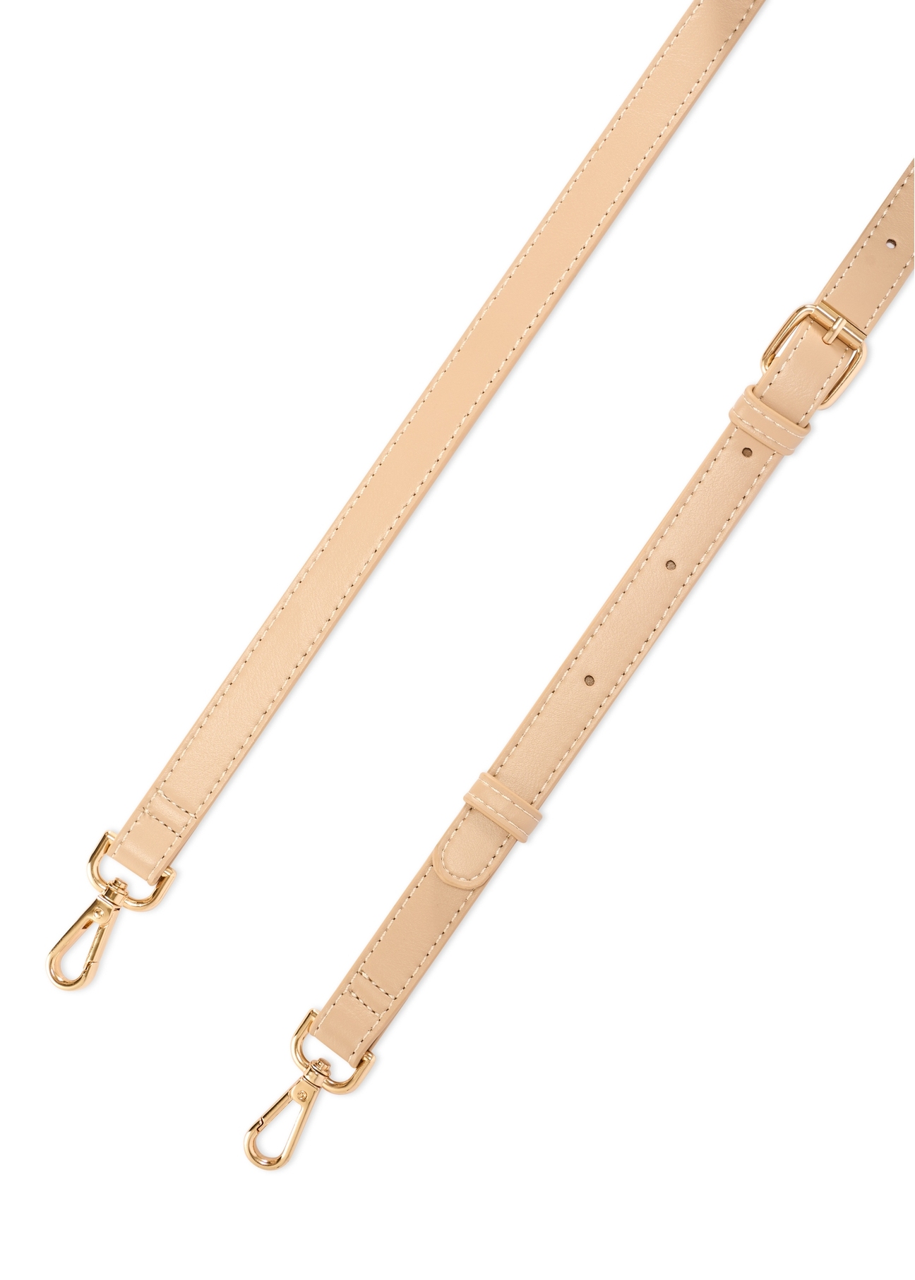 Beige women's laptop bag TOREC-1130-1A(W26), close-up of the product strap, view on a white background.