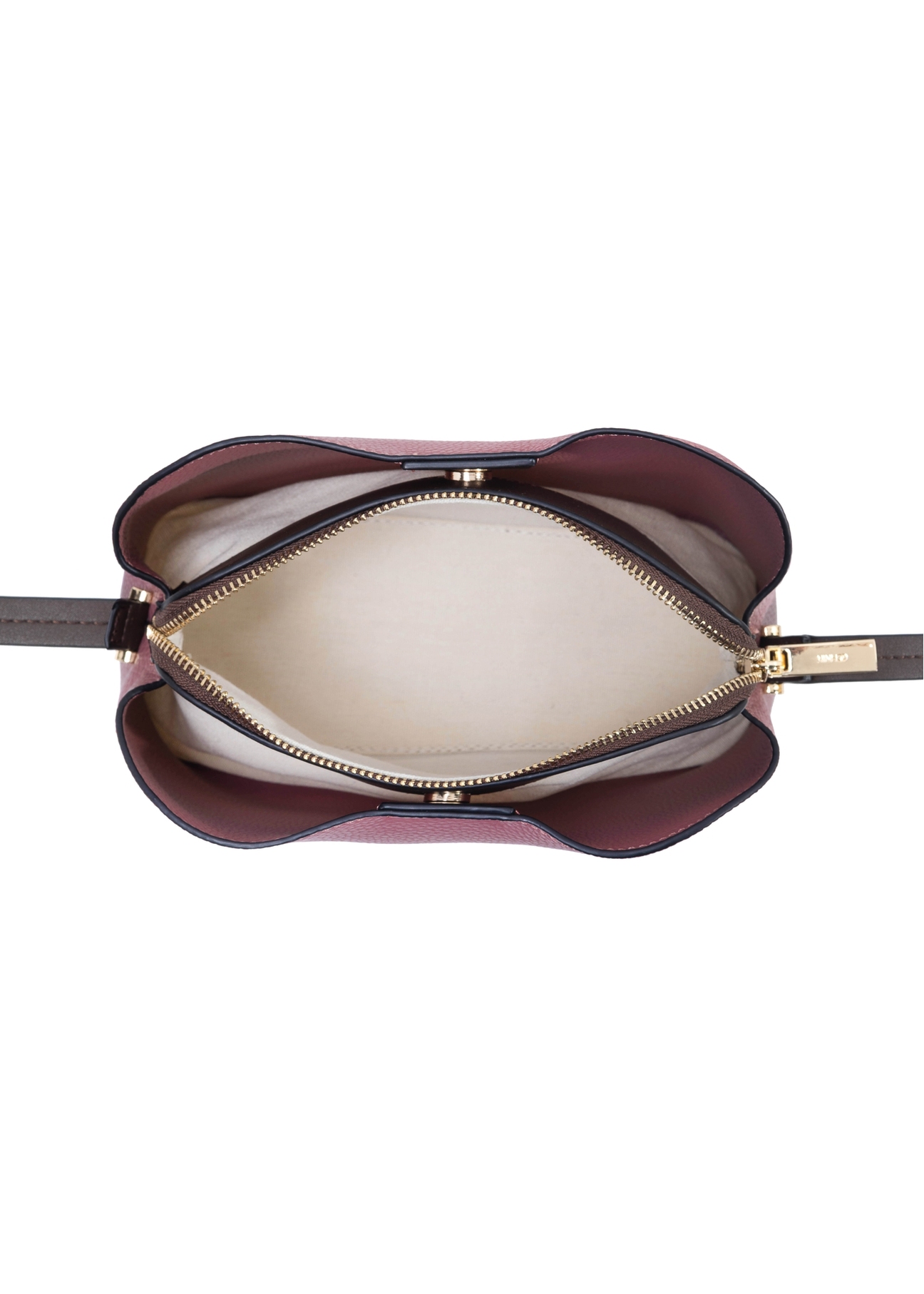 Small women's handbag in pink TOREC-0768C-32(Z25), view of the inside of the product on a white background.