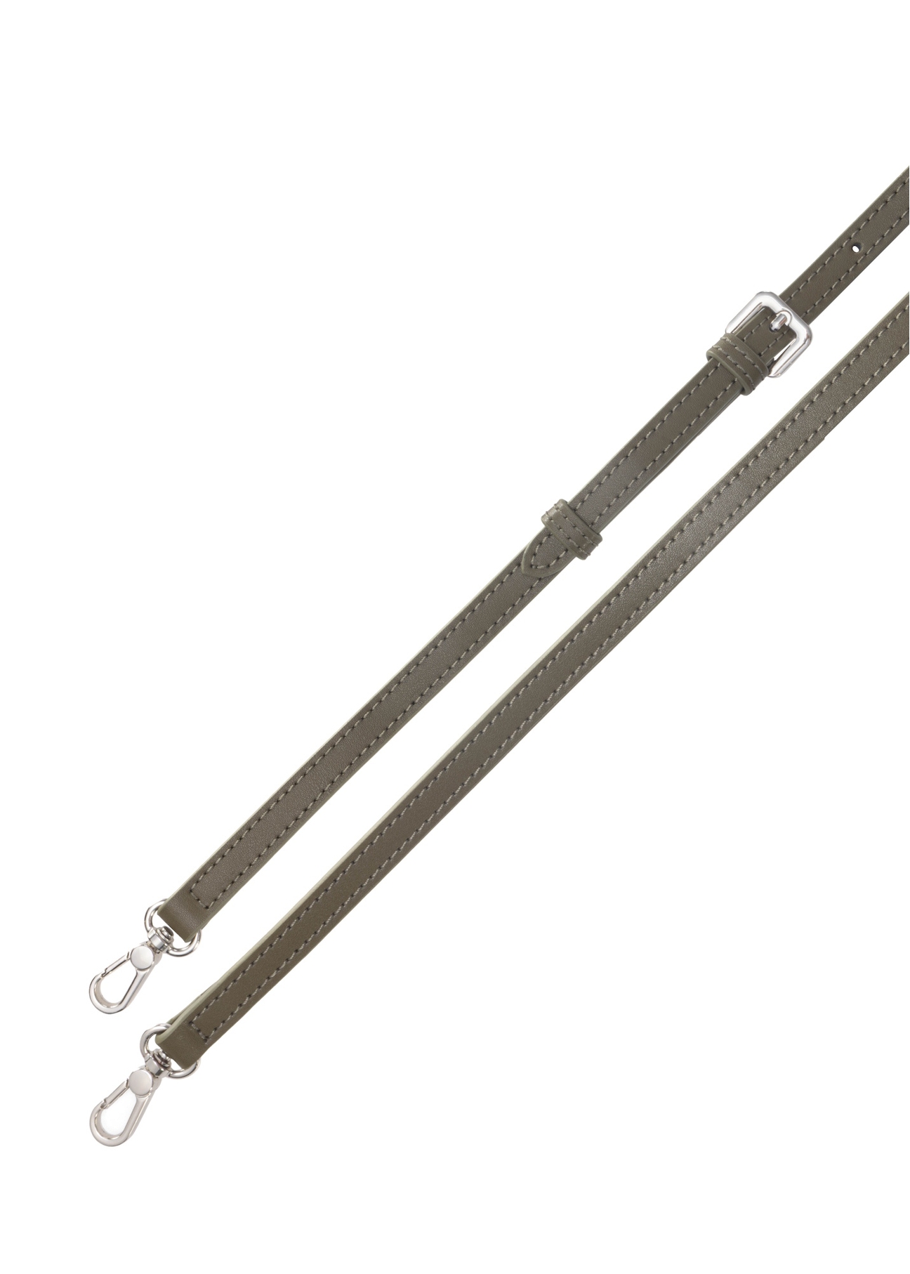 Women's khaki shoulder bag TORES-1193-55 (Z25), view of the product straps on a white background.