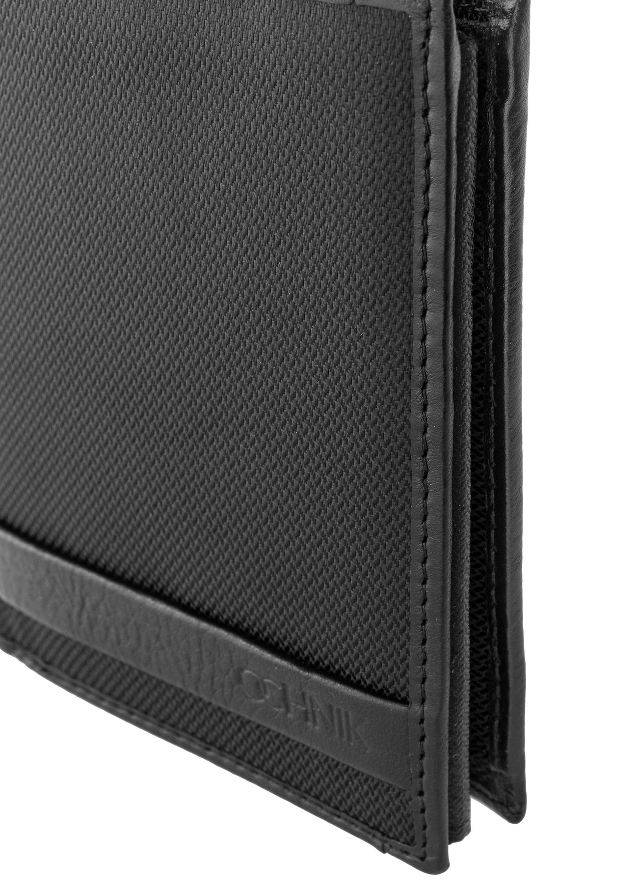 Black folding men's wallet PORMN-0019-99(Z23)-06