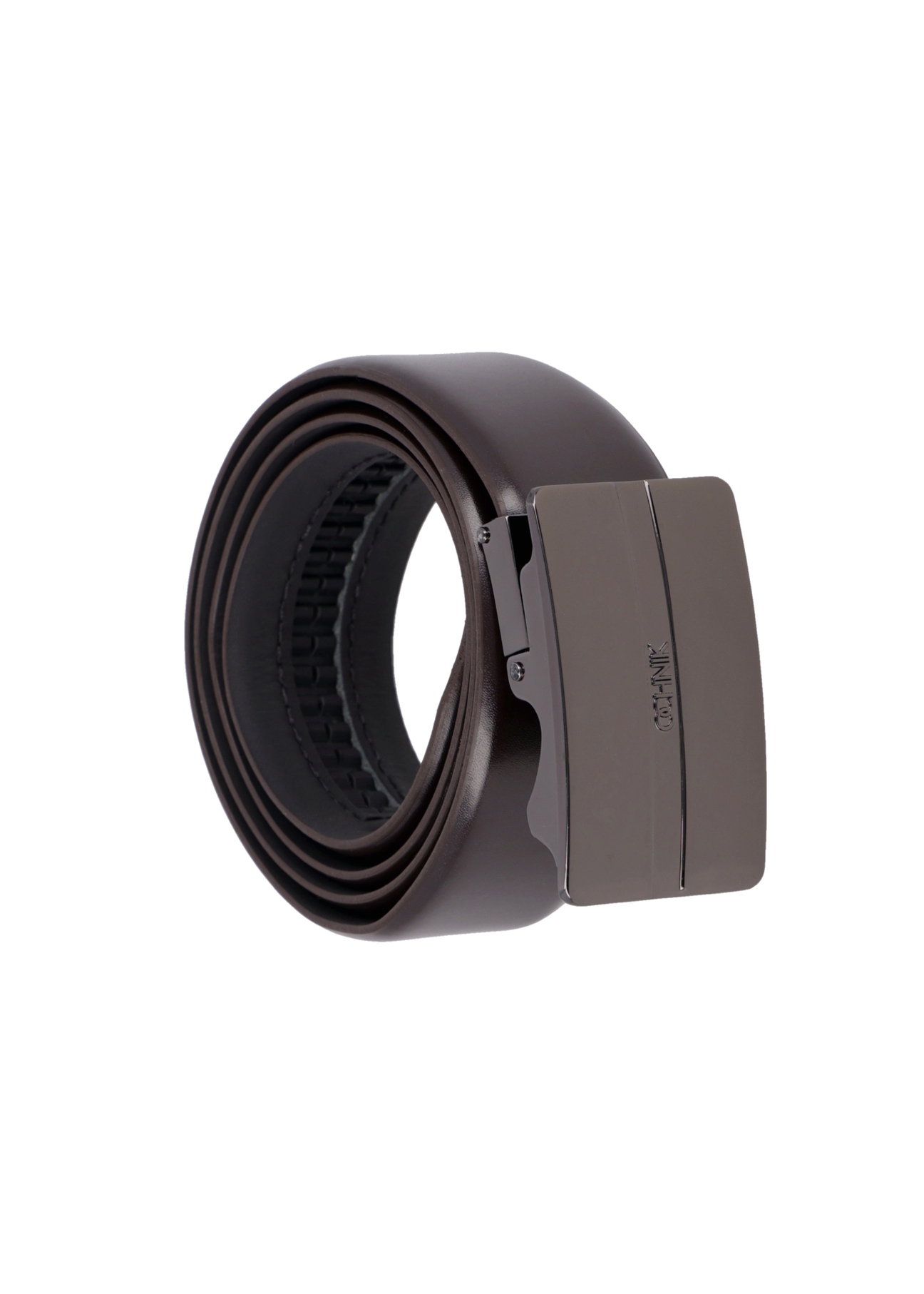 Men's brown leather belt PASMS-0291-1I(Z26)