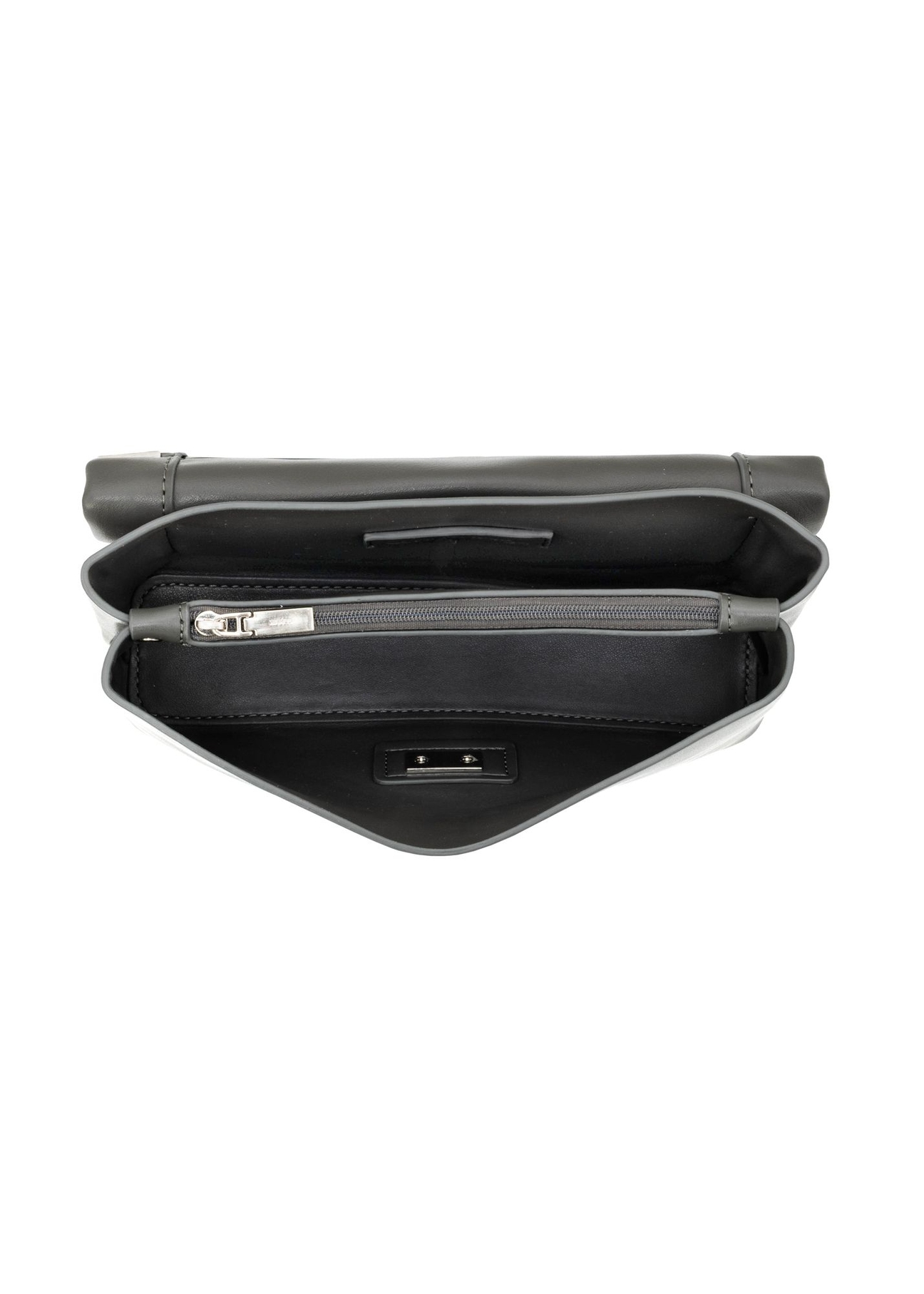 Graphite small women's handbag TOREC-1282-9D(Z26) - product view from above, on a white background.