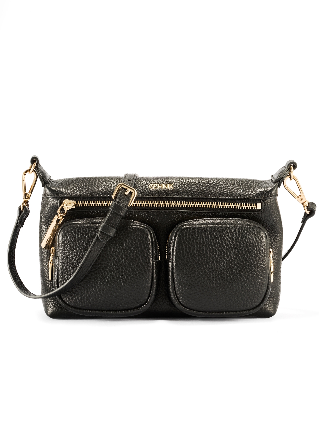 Black leather women's handbag TORES-1161-99(Z25)