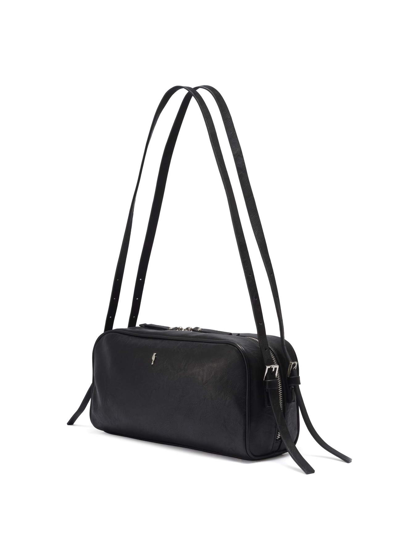 Black women's shoulder bag TOREC-1384-99(Z26) - diagonal product view, on a white background.
