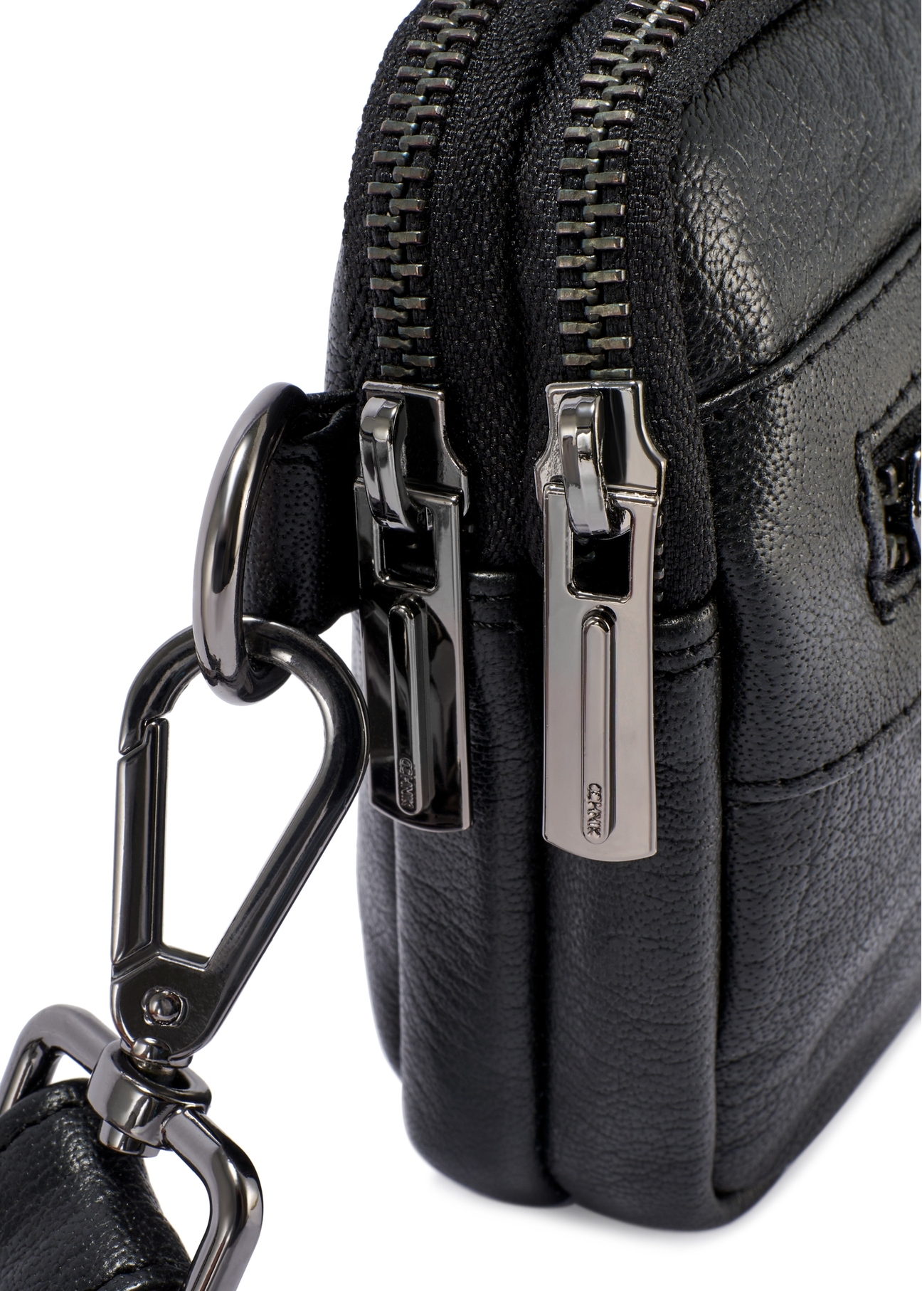 Small black leather men's bag TORMS-0492-99(W26)