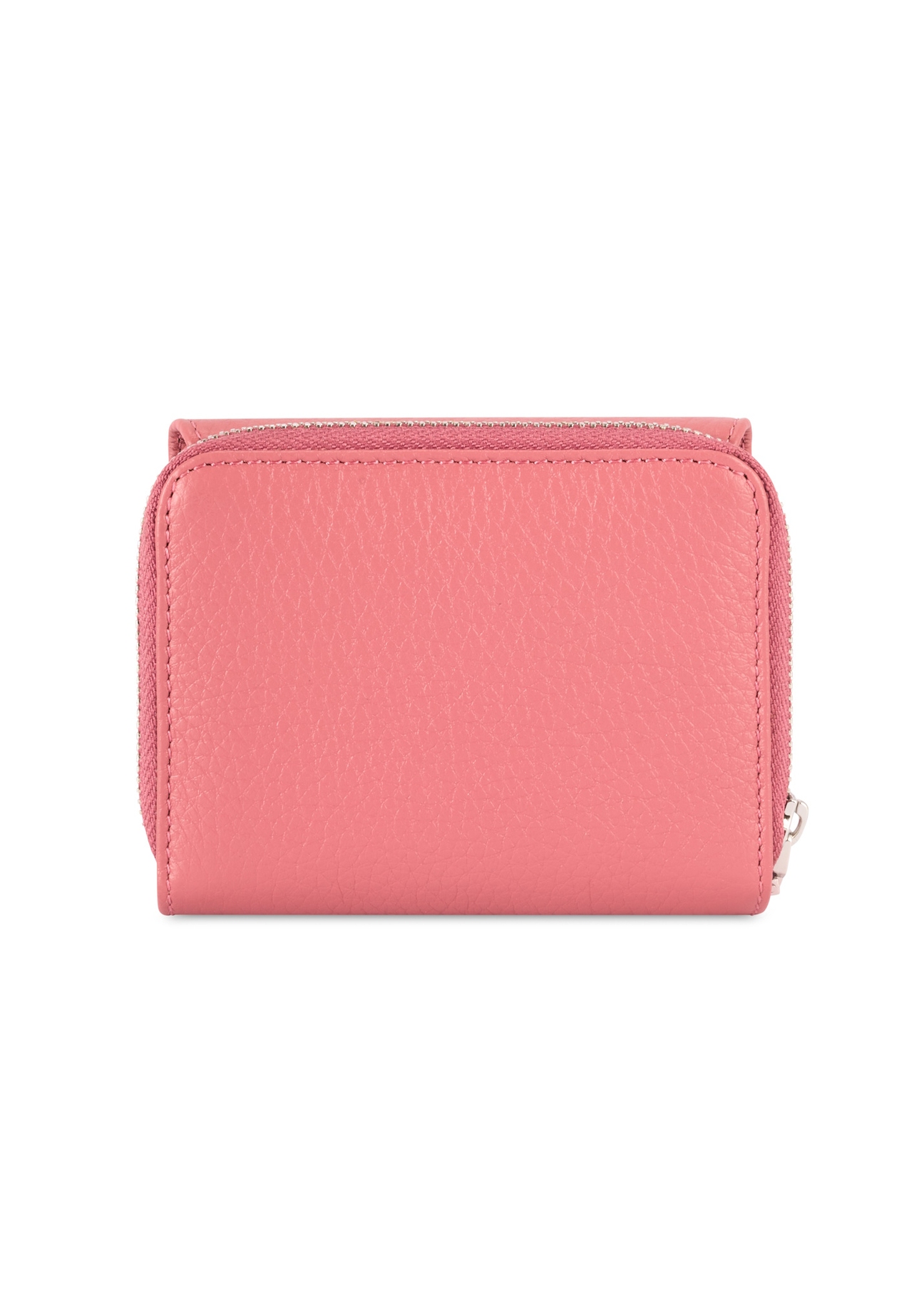 Small pink women's wallet PORES-0802G-31(Z25), product view from the back on a white background.