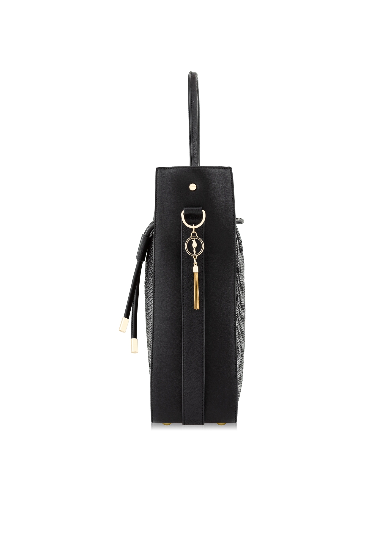 Black Women's Braided Handbag TOREC-0452-99(W21)-03