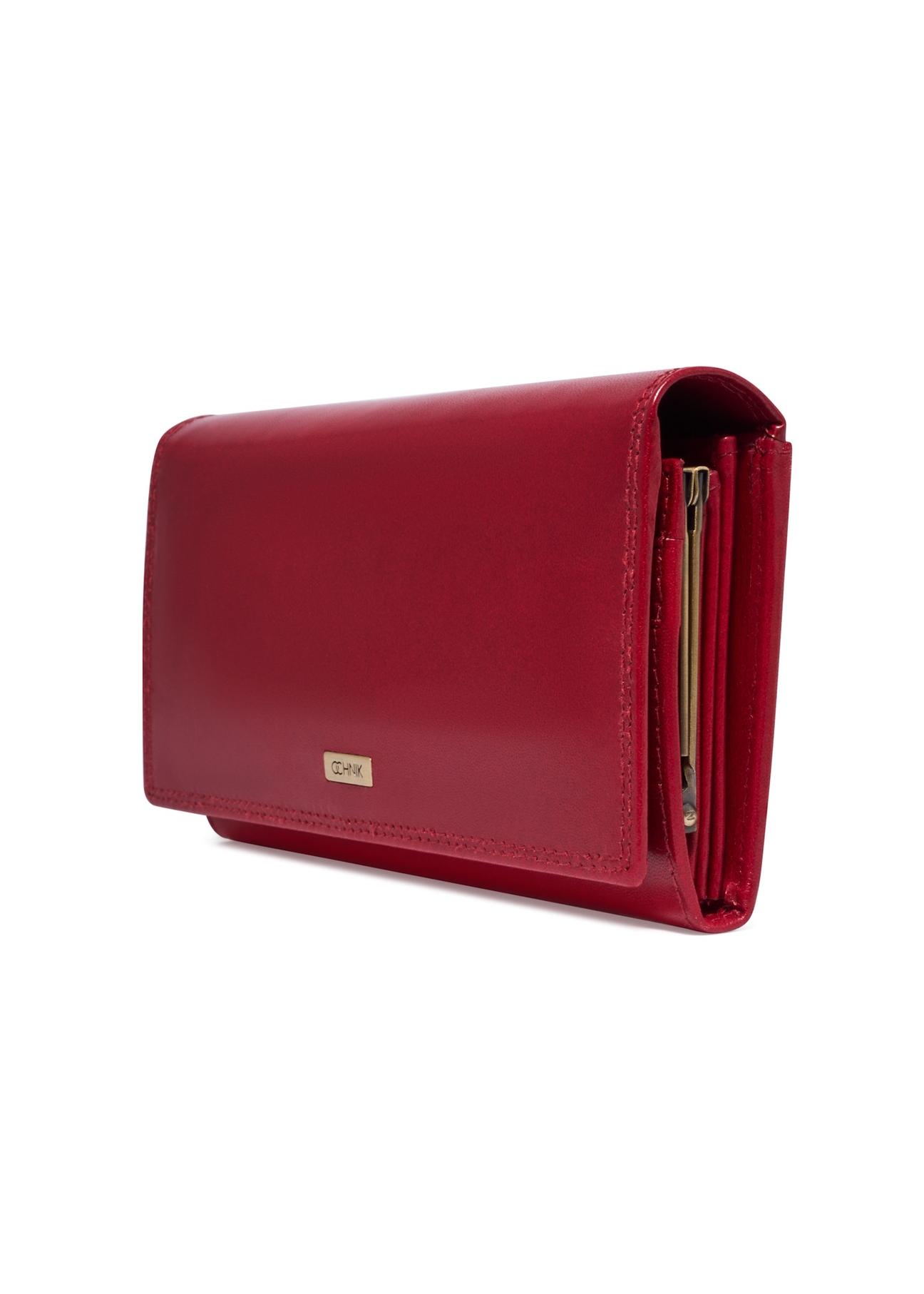 Large red women's wallet PL-187-4B(KS), diagonal product view on a white background.
