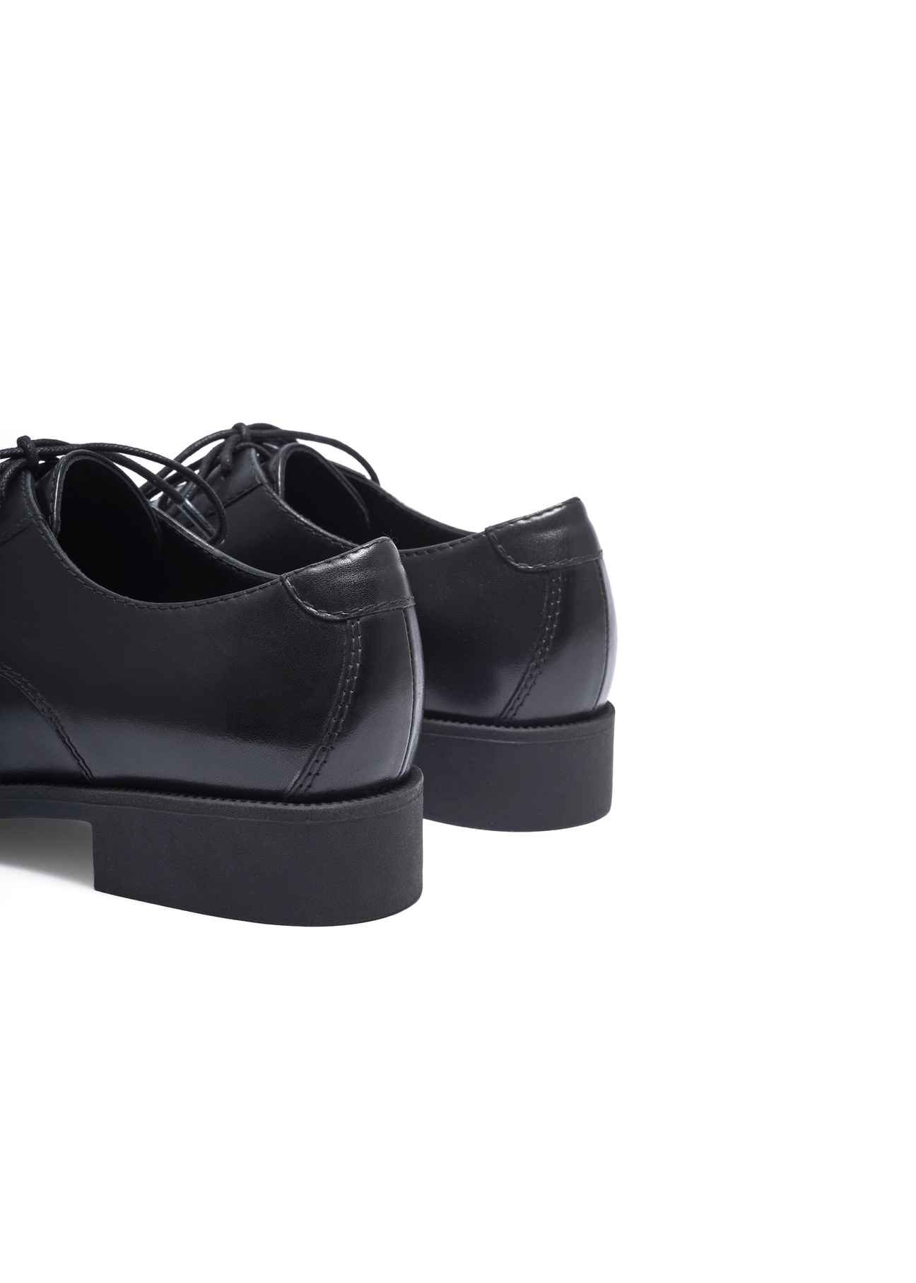 Black leather women's shoes BUTYD-1283-99(Z26)