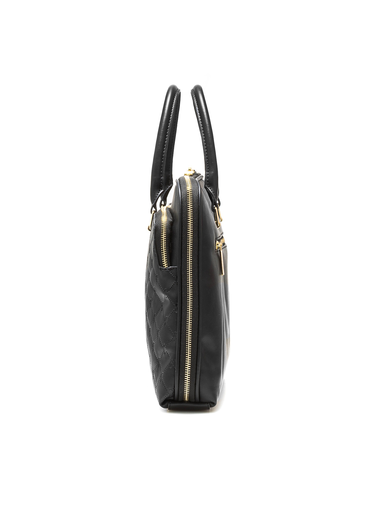 Black large women's bag TOREC-0978A-98(Z25), side product view on white background.