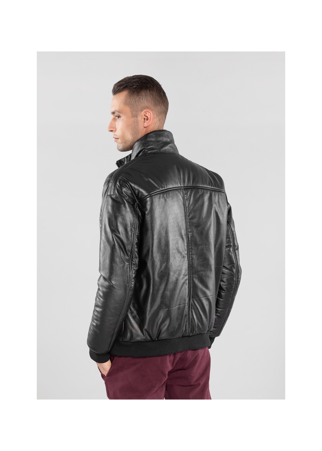 Men's winter jacket made of natural sheepskin KURMS-0201-4510(Z21)-03