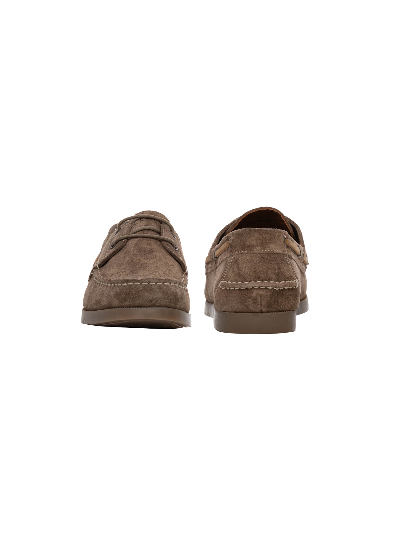 Men's leather shoes in cool beige color BUTYM-0540-1K(W26), front and back view of the product on a white background.