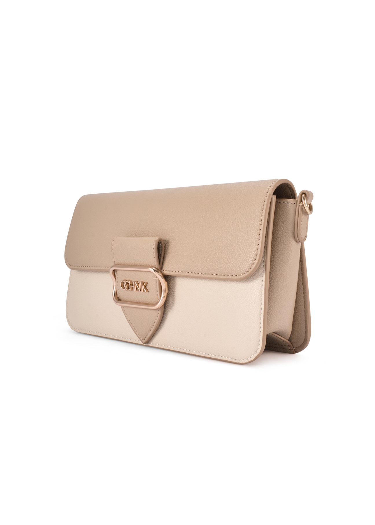 Cream women's messenger bag TOREC-1120-0P(W26), diagonal product view, on a white background.