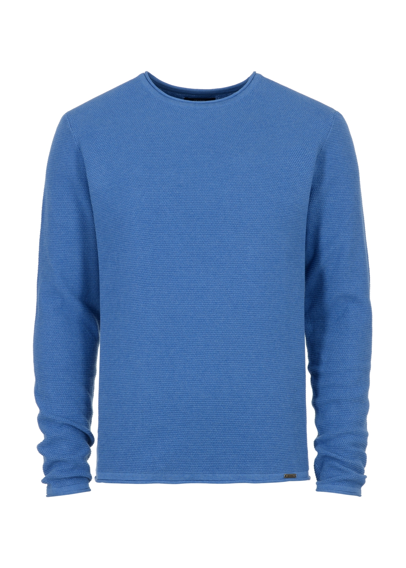 Blue men's basic sweater SWEMT-0128-61(W23)-03