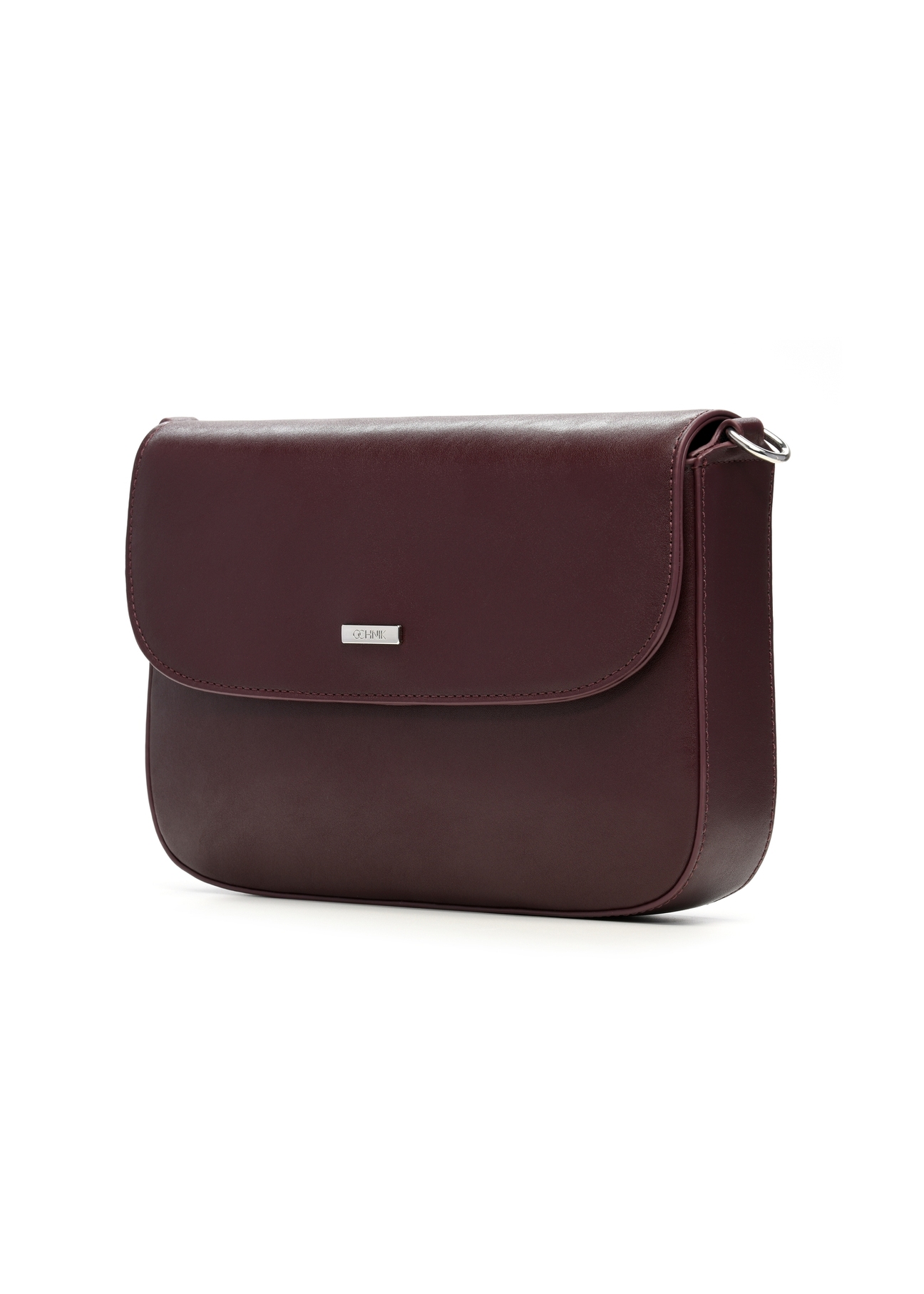 Burgundy women's shoulder bag TOREC-1262-4D(Z26), diagonal product view on a white background.