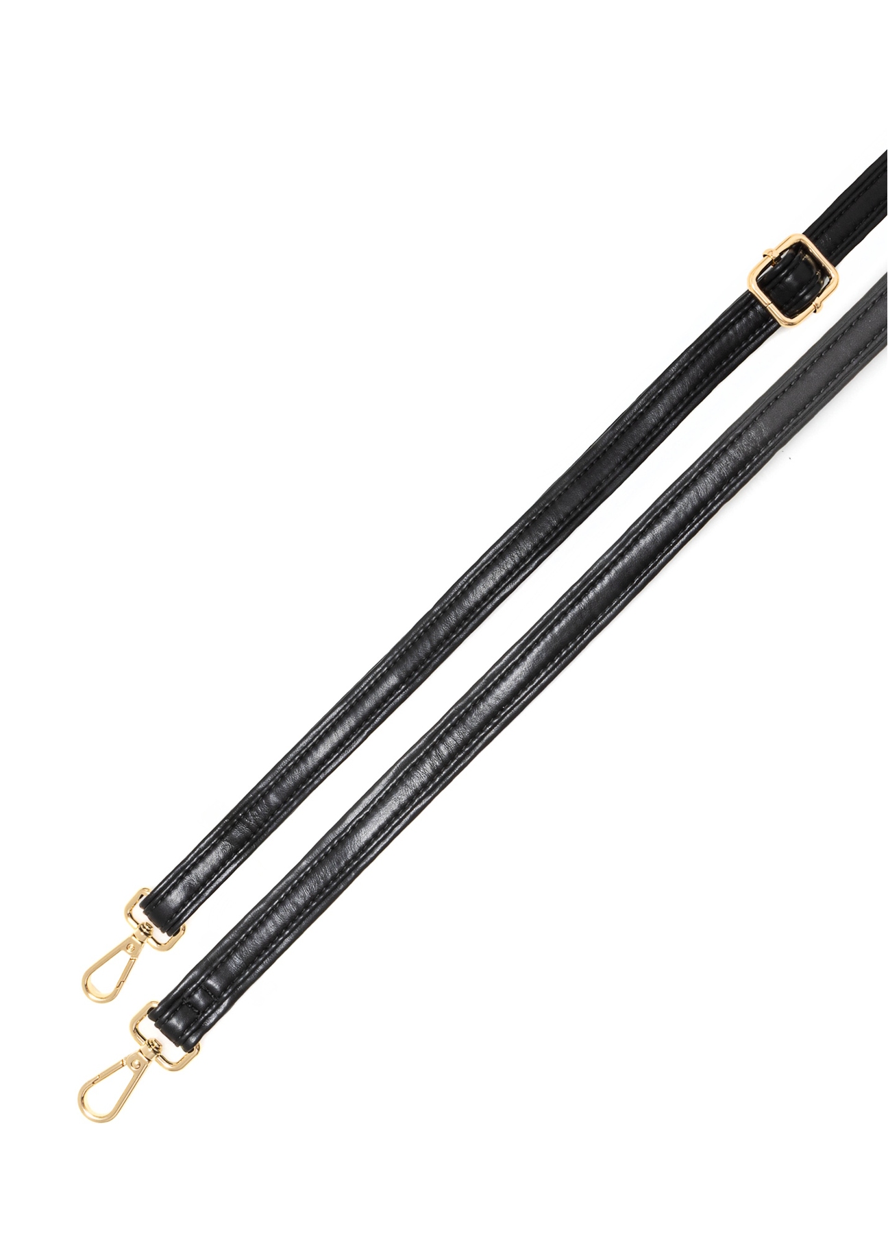 Black women's shoulder bag TOREC-1101-99(Z25), view of the product straps on a white background.
