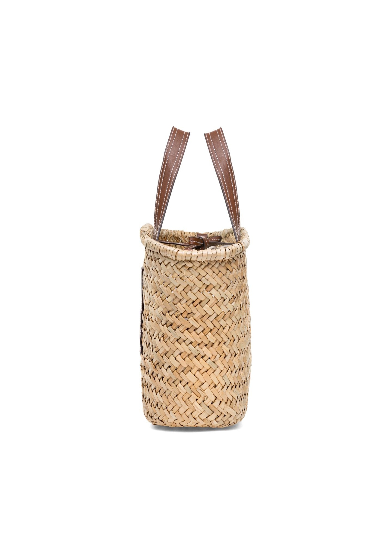 Straw women's basket bag TOREC-0945A-25(W25), side product view on a white background.