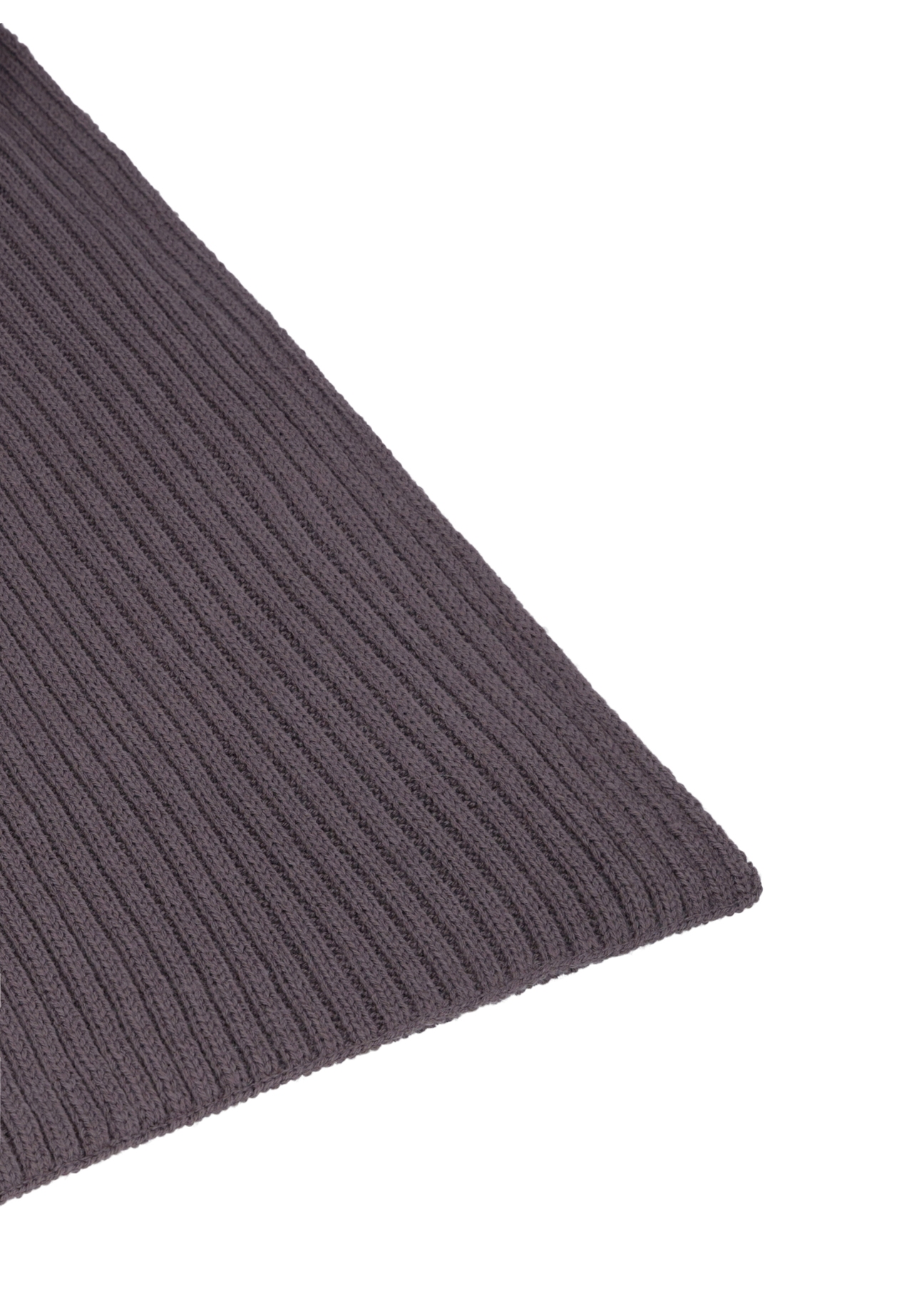 Men's gray winter scarf SZAMT-0016-9B(Z26), close-up of the product detail, view on a white background.