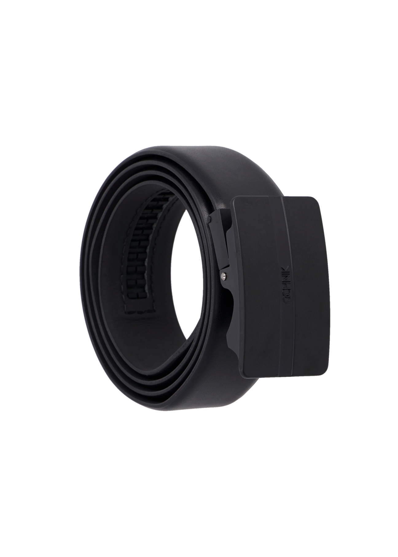 Men's black leather belt PASMS-0291-99(Z26)