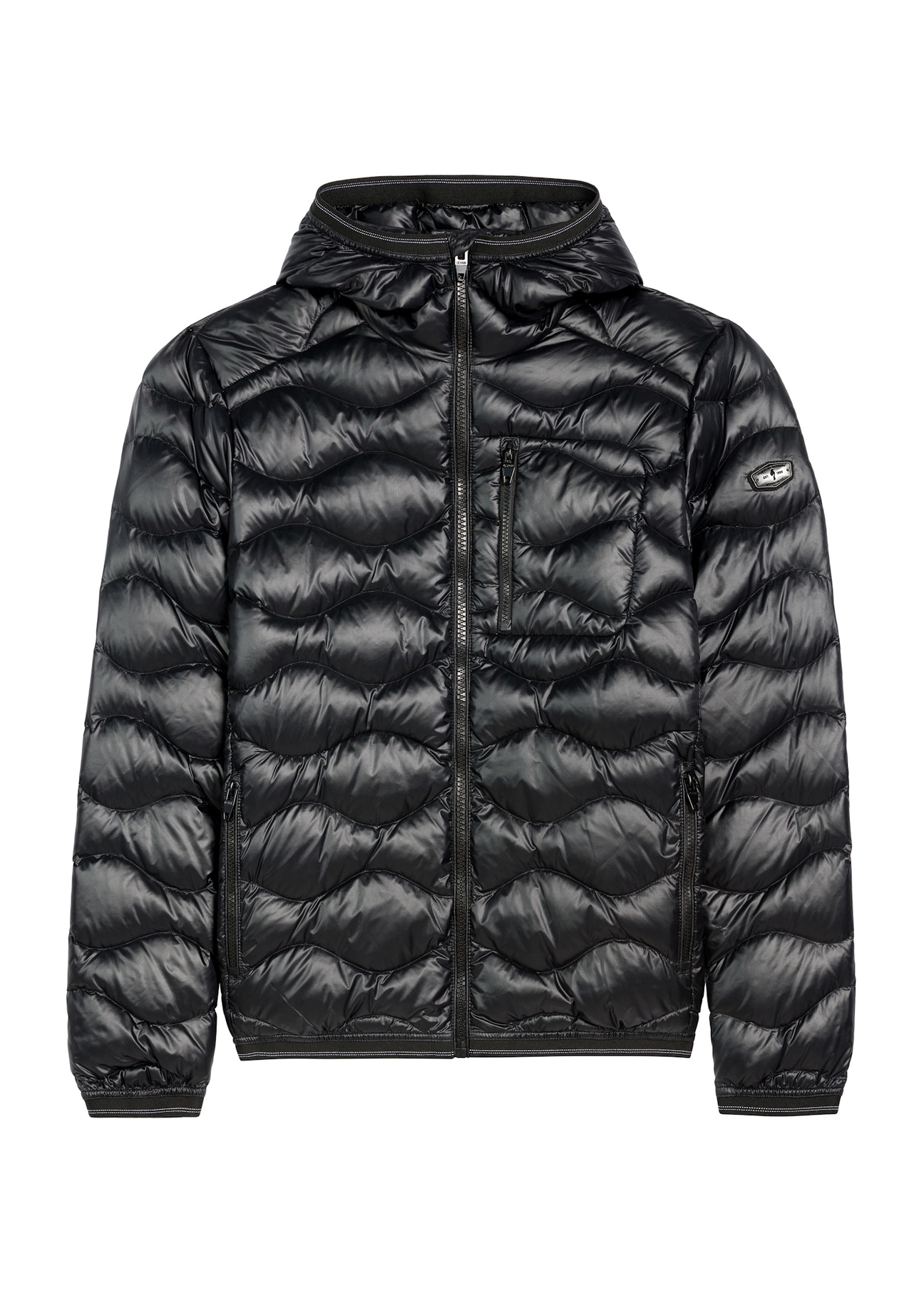 Black men's quilted jacket KURMT-0400-99(Z25)