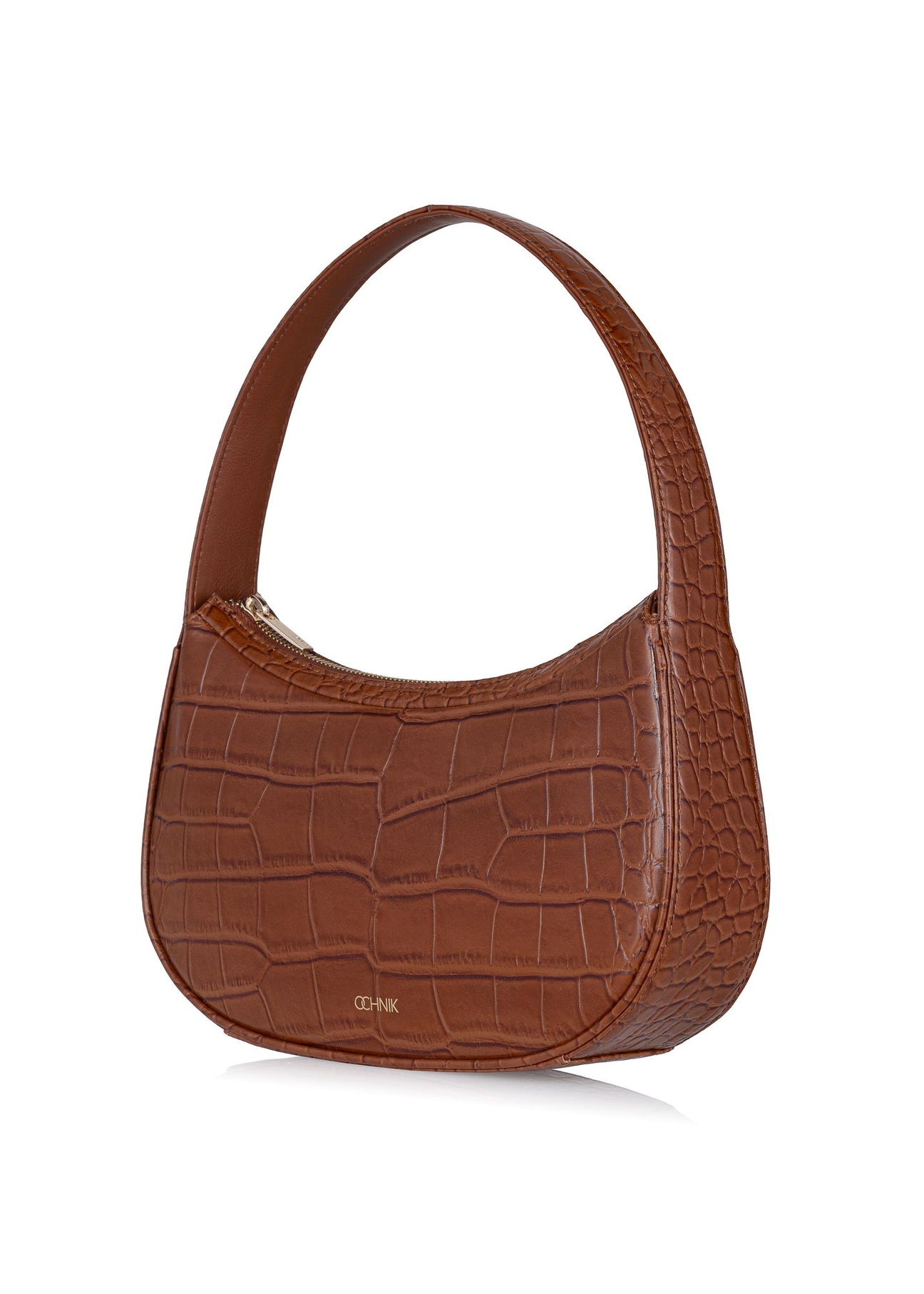 Brown leather women's hobo handbag TORES-0999-87(W24)-02