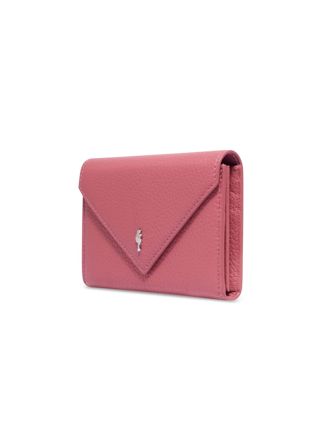 Pink small women's wallet PORES-1017-5B(Z26) - diagonal product view, on a white background.