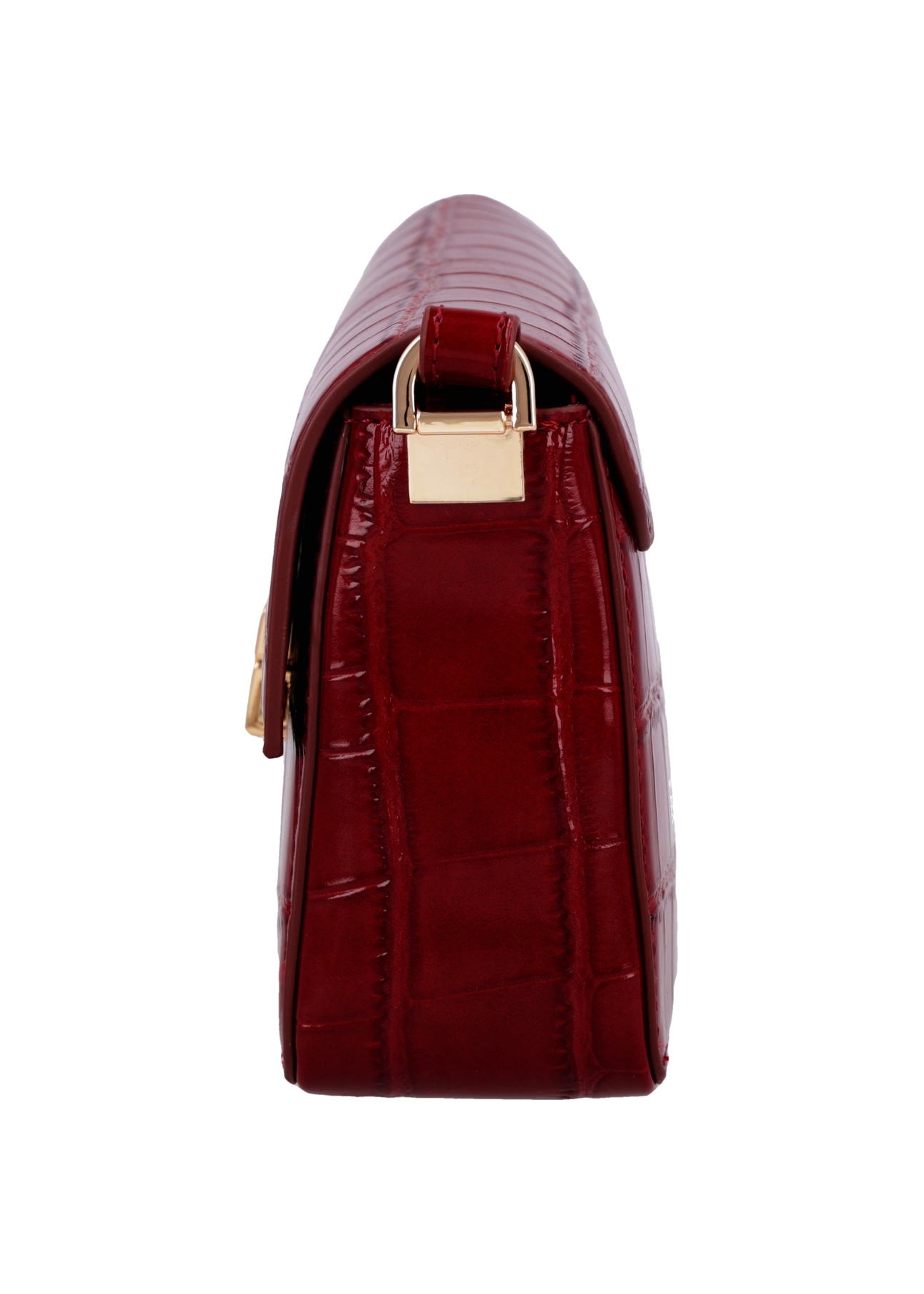 Elegant red women's handbag TOREC-1251-4C(Z26), side product view on a white background.