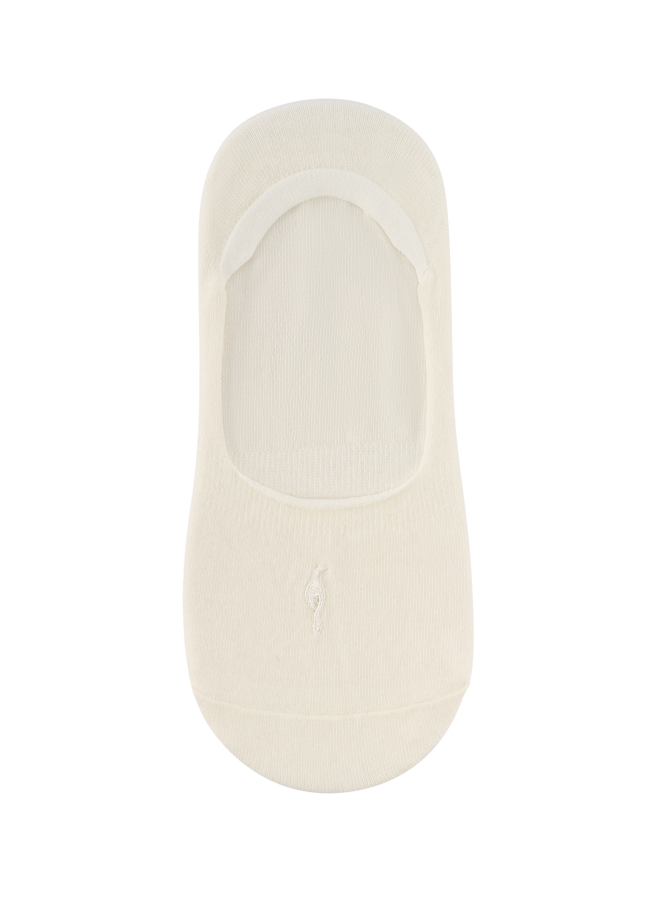 Cream women's ankle socks SKADT-0052B-0B(W26), front product view on white background.