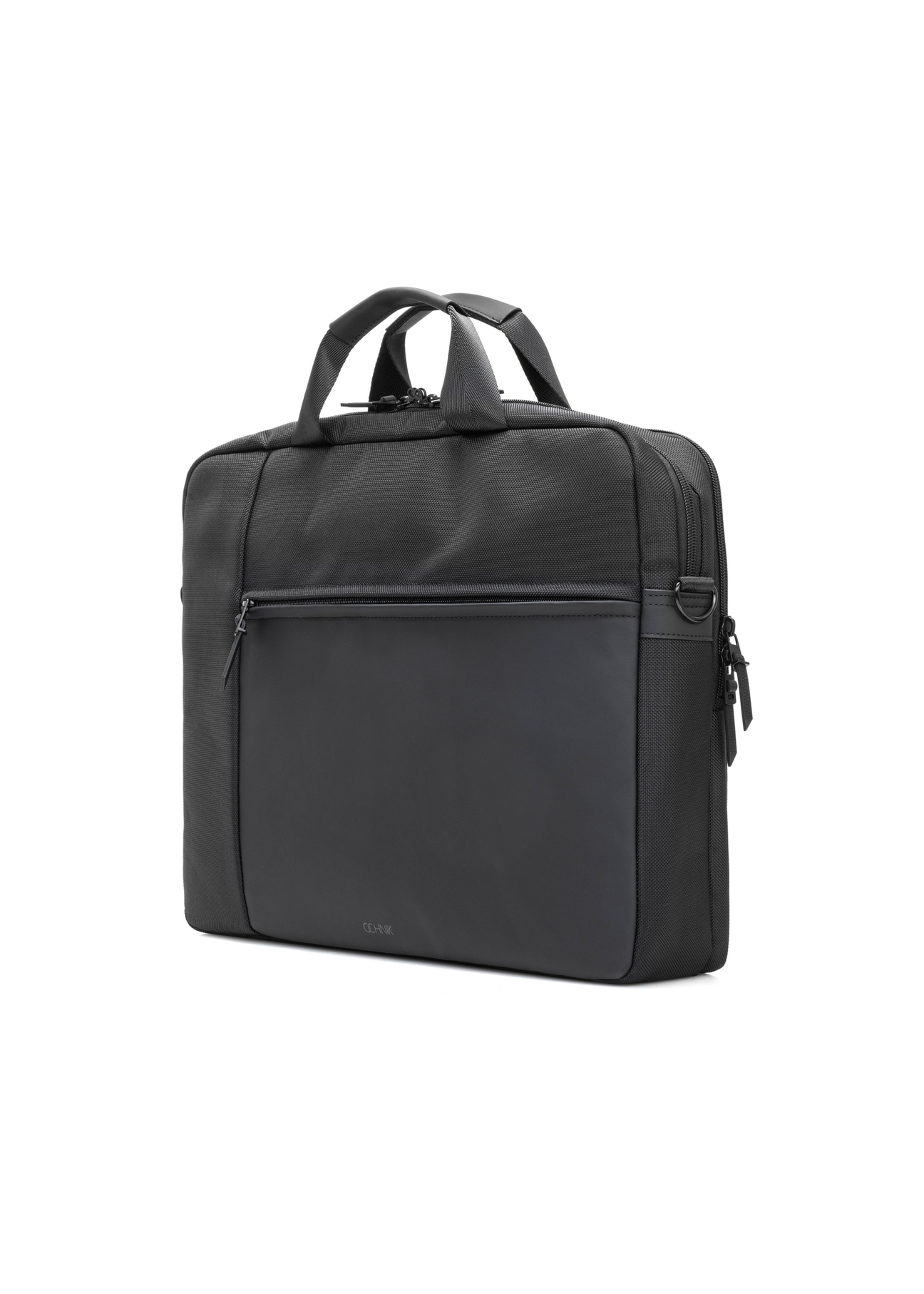 Black laptop bag TORMN-0401-99(W26) - diagonal product view, on a white background.