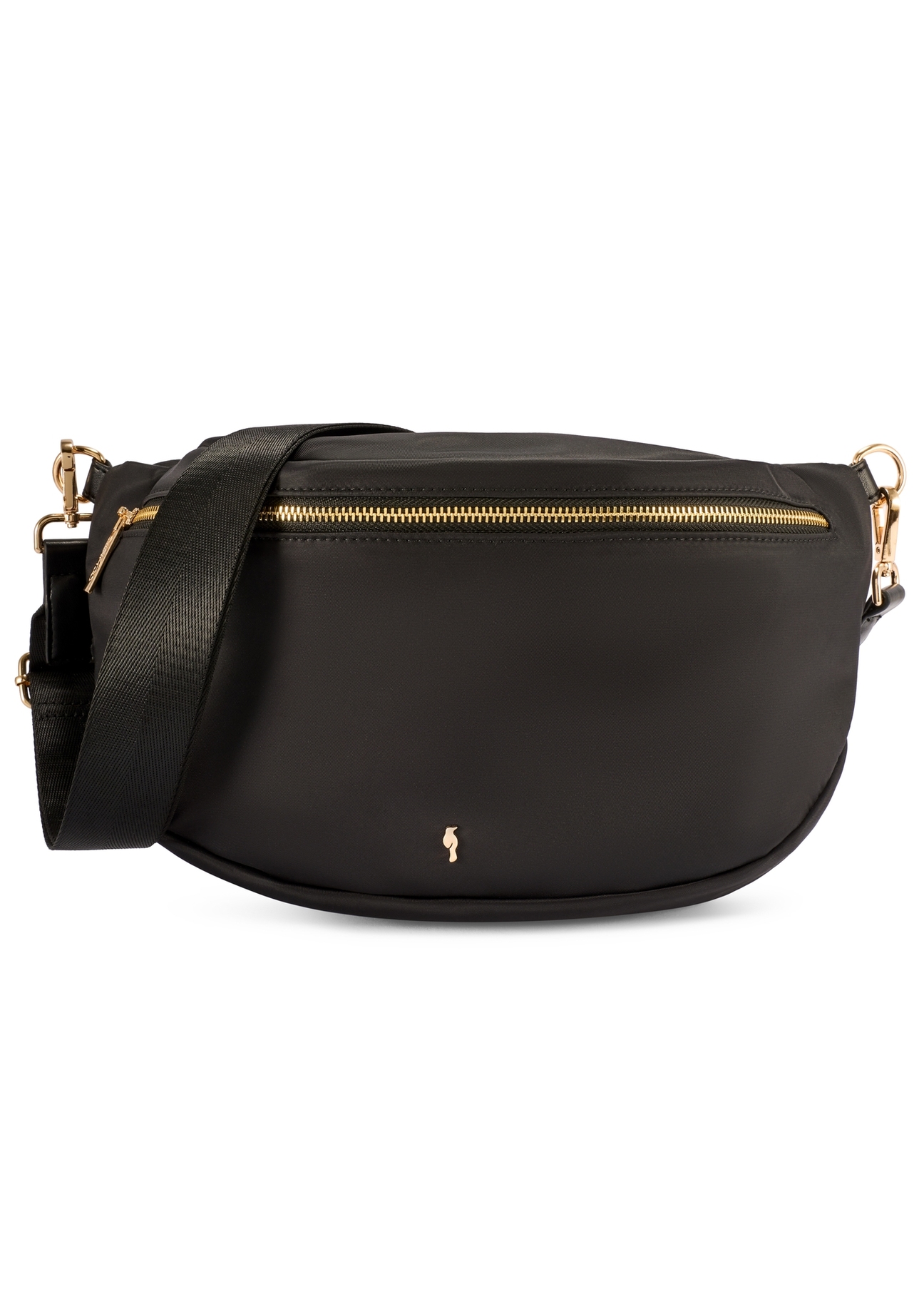 Black large women's bag TOREN-0345-99(W26) - front product view, on a white background.