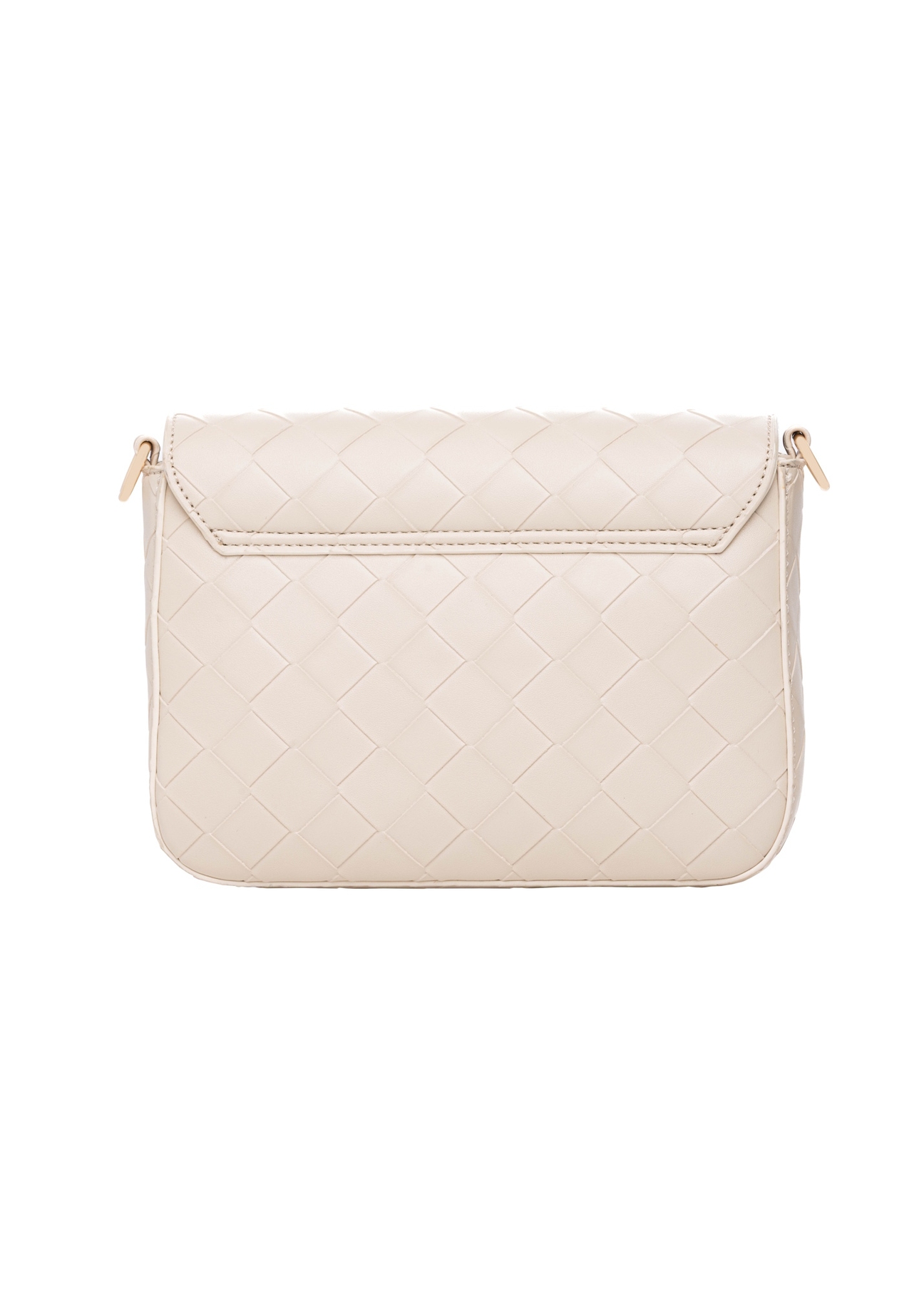 Cream woven women's handbag TOREC-0767-0P(W26), product view from the back on a light background.