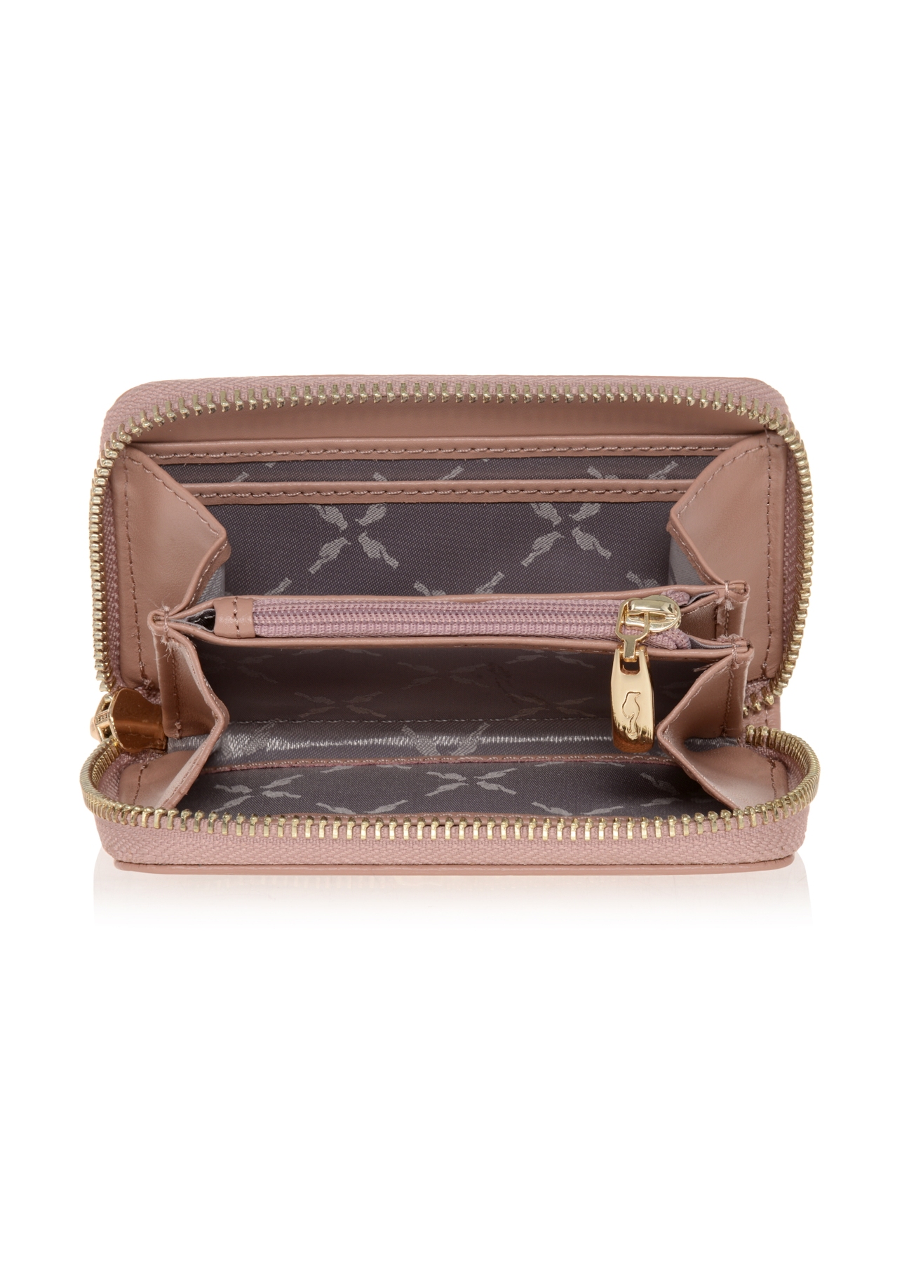 Pink leather women's wallet PORES-0832-31(W23)-04