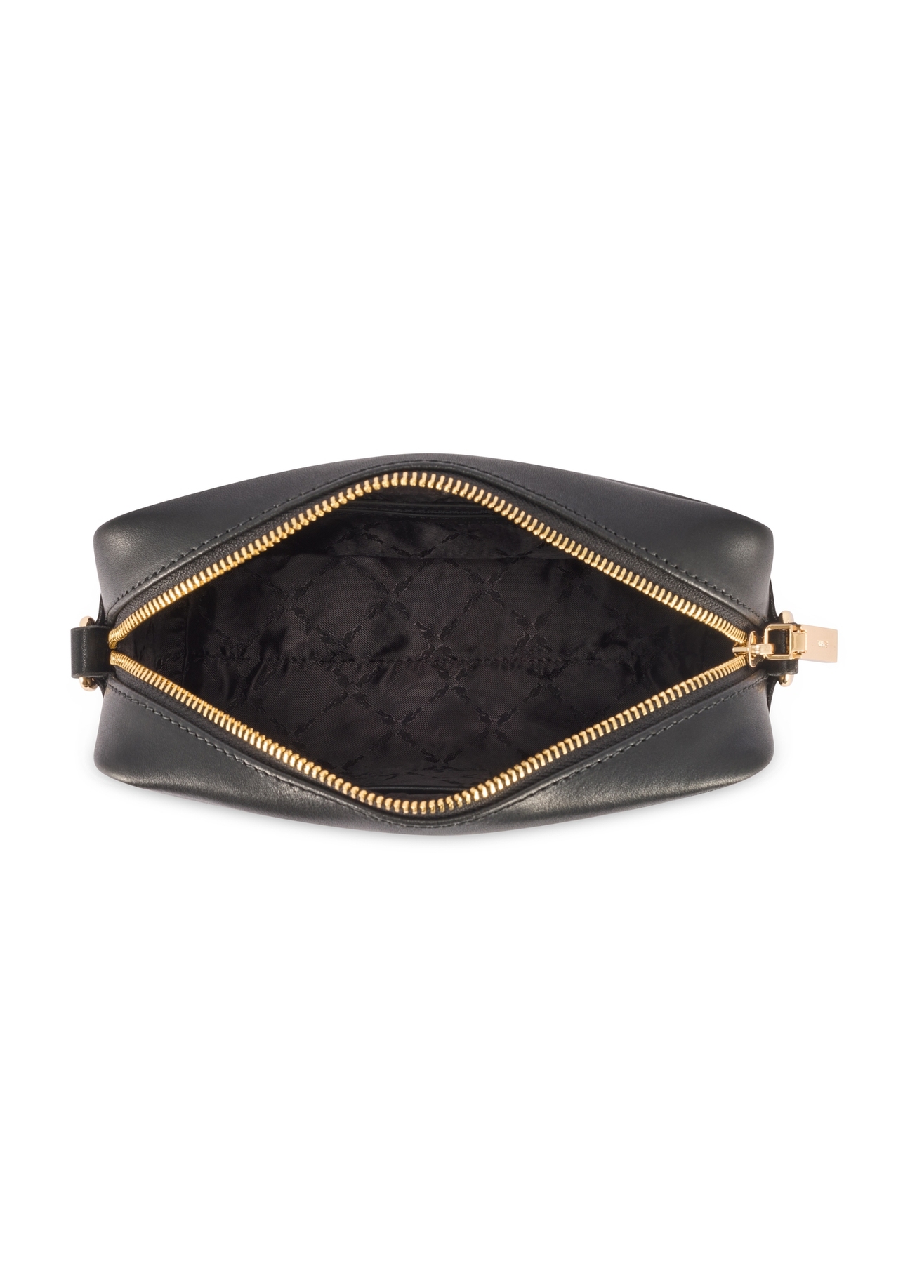 Black leather women's handbag TORES-1261-99(W26) - product view from above, on a white background.