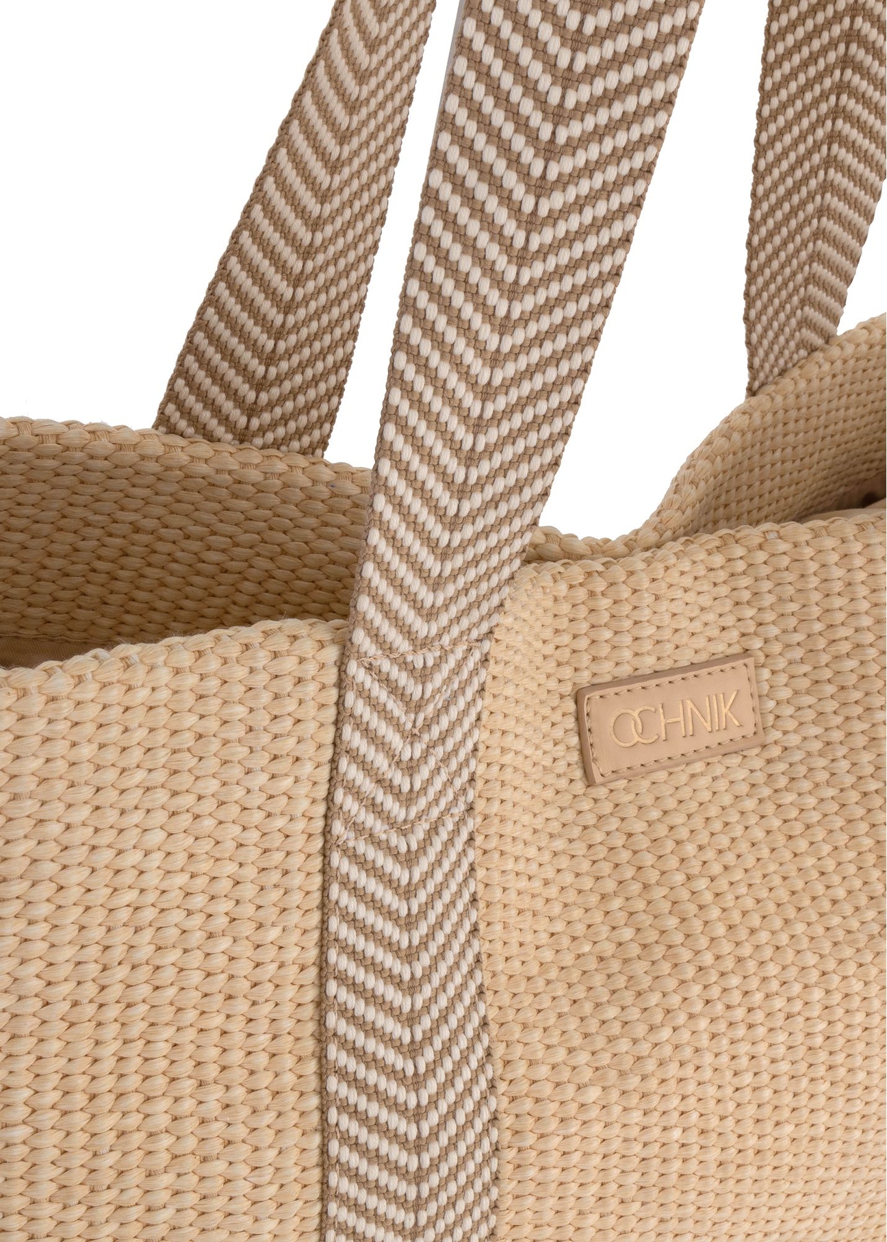 Large imitation straw shopper bag TOREC-0929-81(W24)-06