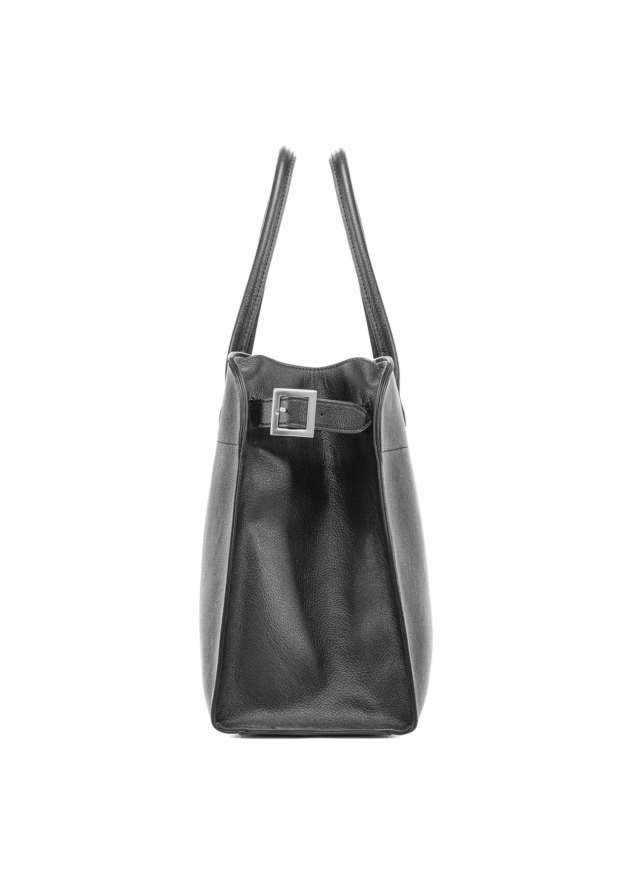 Black large women's handbag TOREC-1075-99(Z25), side view of the product on a white background.