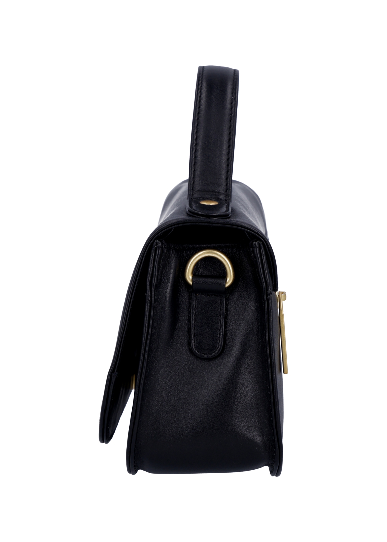 Small leather elegant women's handbag TORES-1332-99(W26), product view from the side on a white background.