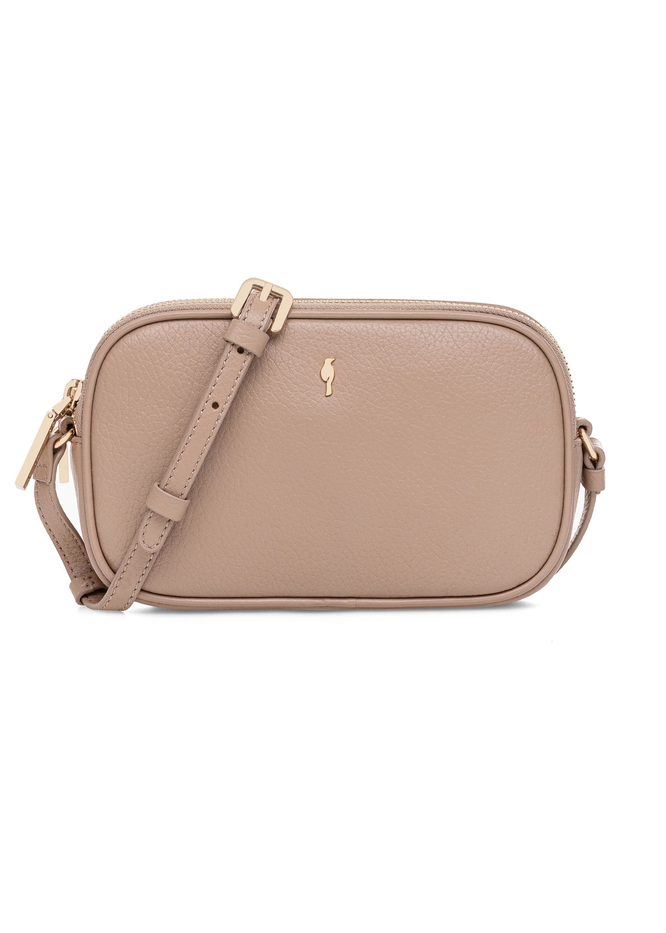 Small beige leather women's handbag TORES-0466D-81(Z25), front product view on white background.