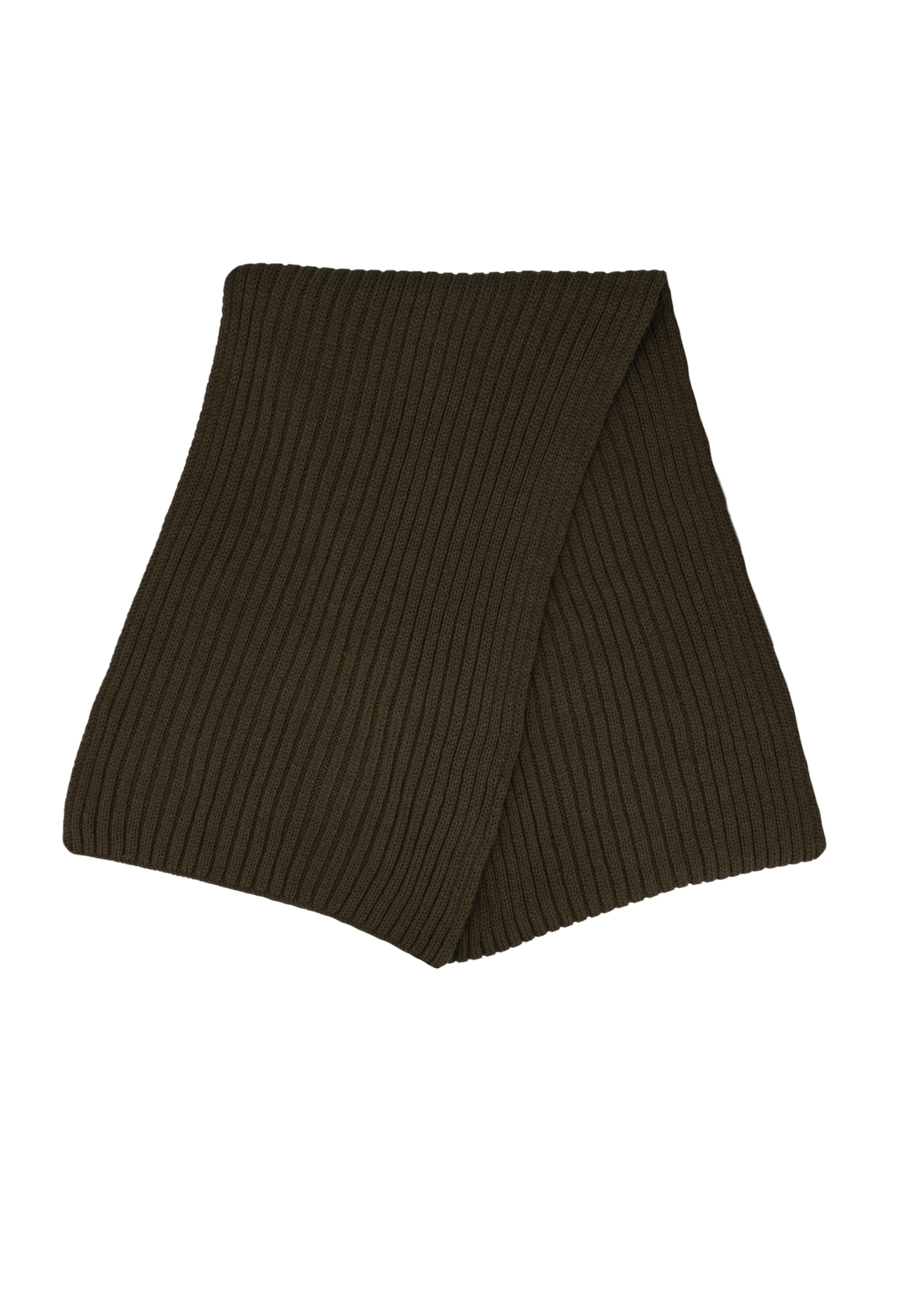 Men's green winter scarf SZAMT-0016-8B(Z26), front view of the product on a white background.