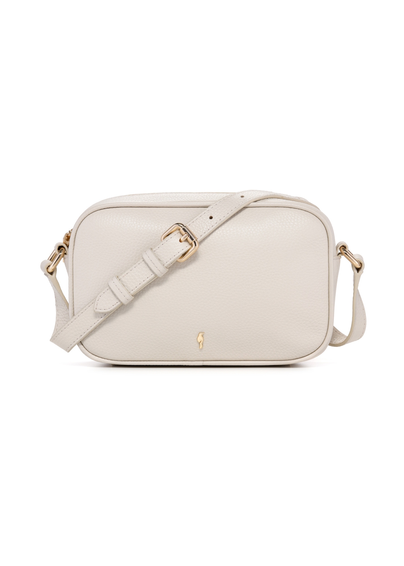 Cream leather women's handbag TORES-1103B-0B(W26), front product view on white background.