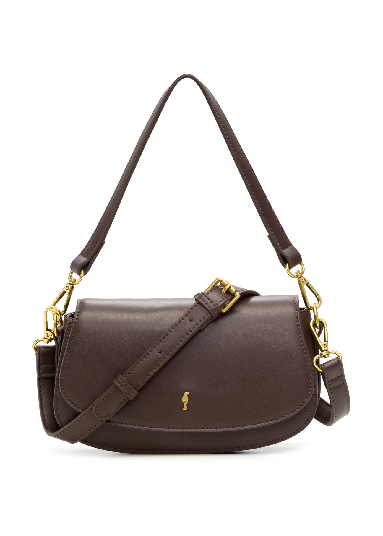 Small brown women's handbag TOREC-1264-1I(Z26) - front product view, on white background.