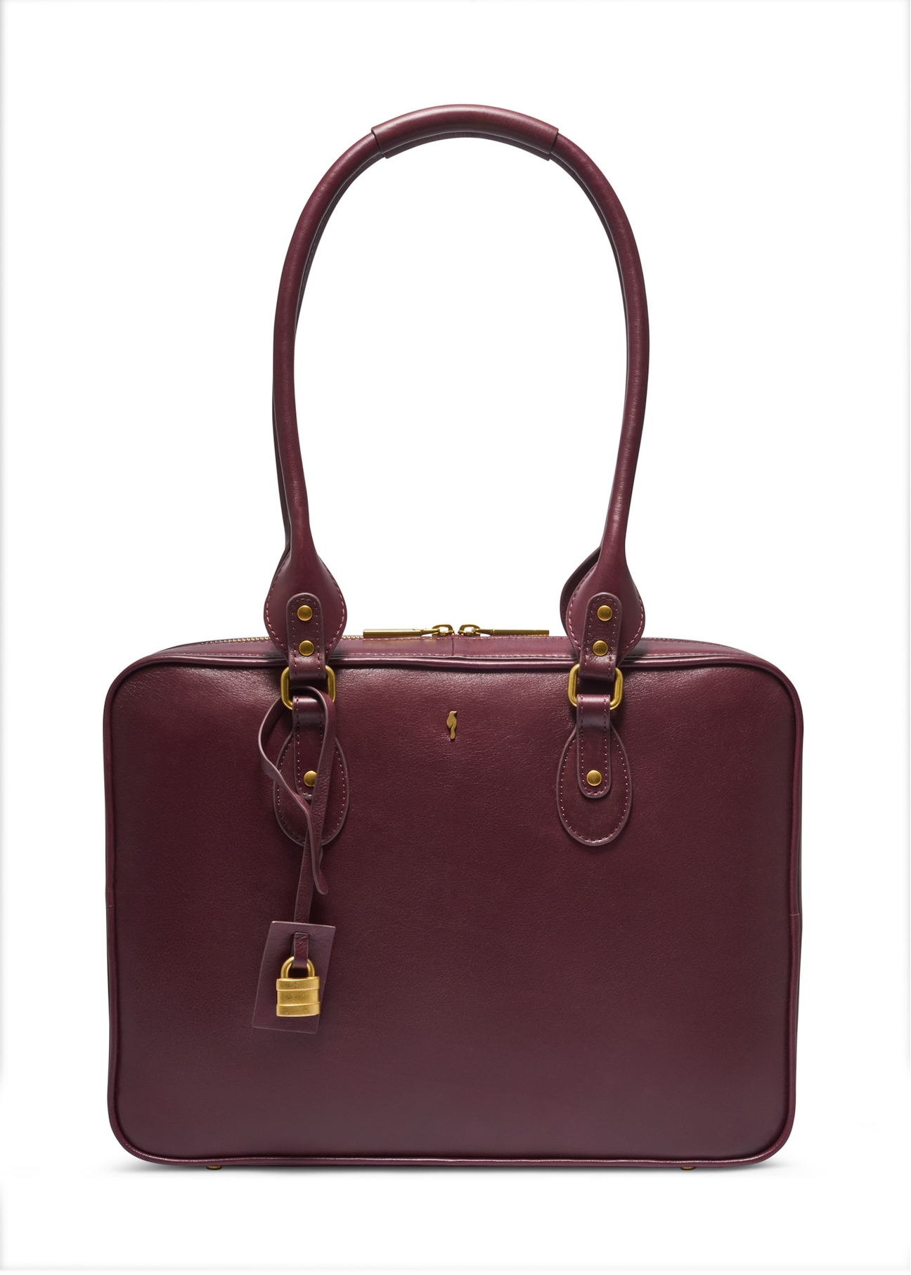 Burgundy leather women's bag TORES-1370-4D(Z26), front product view on white background.