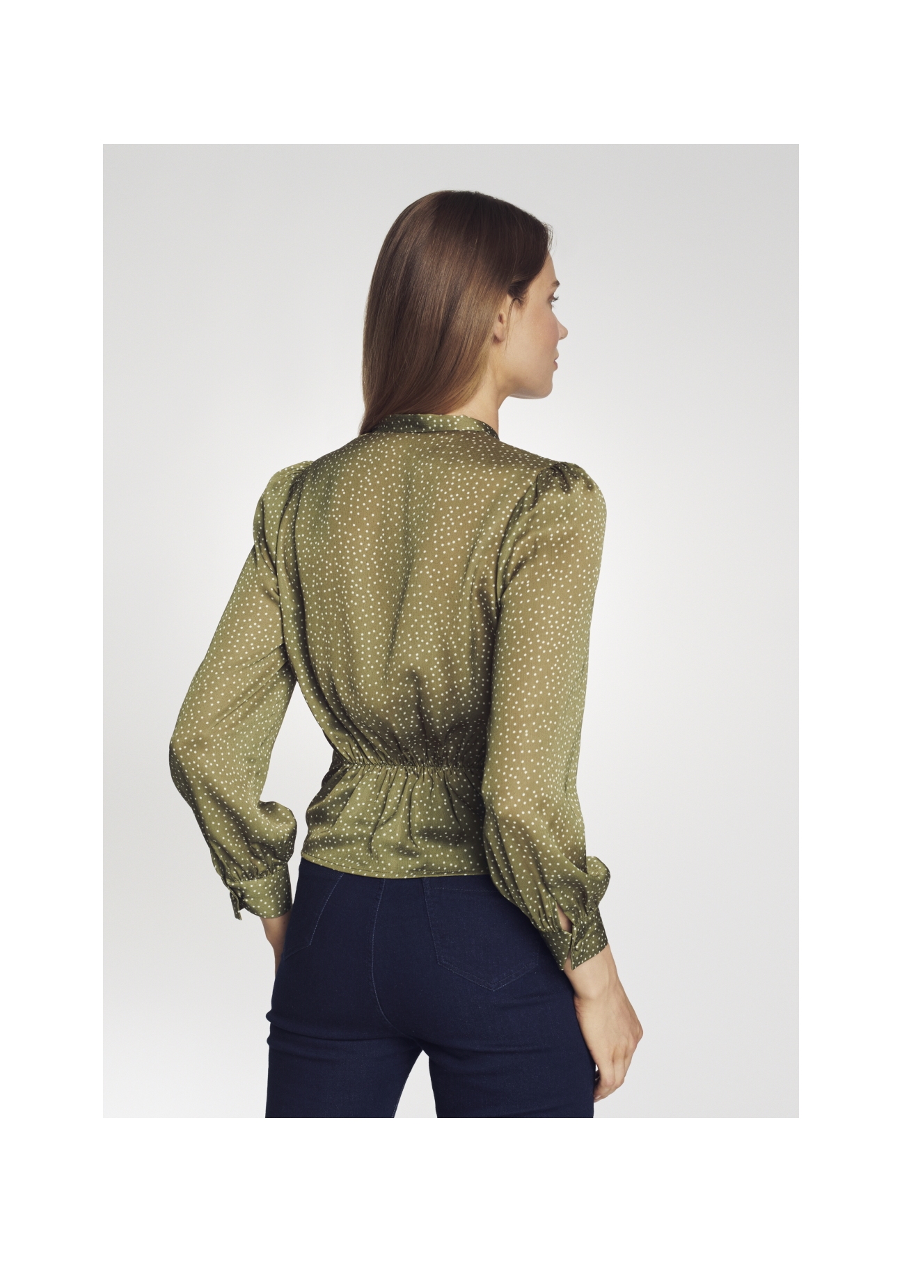 Women's blouse with welt BLUDT-0133-55(Z21)-04