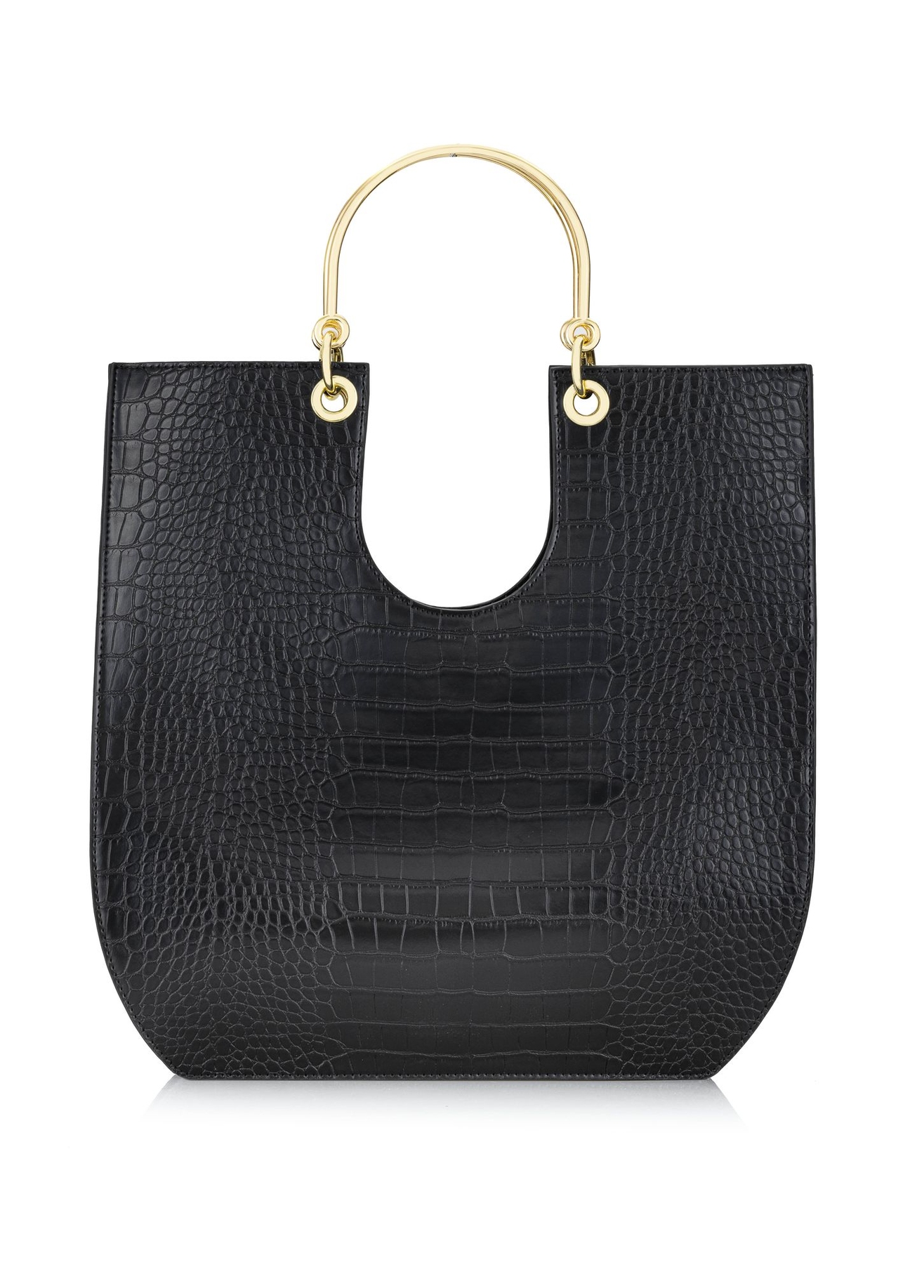 Black women's croco handbag TOREC-0728-97(Z24)-04