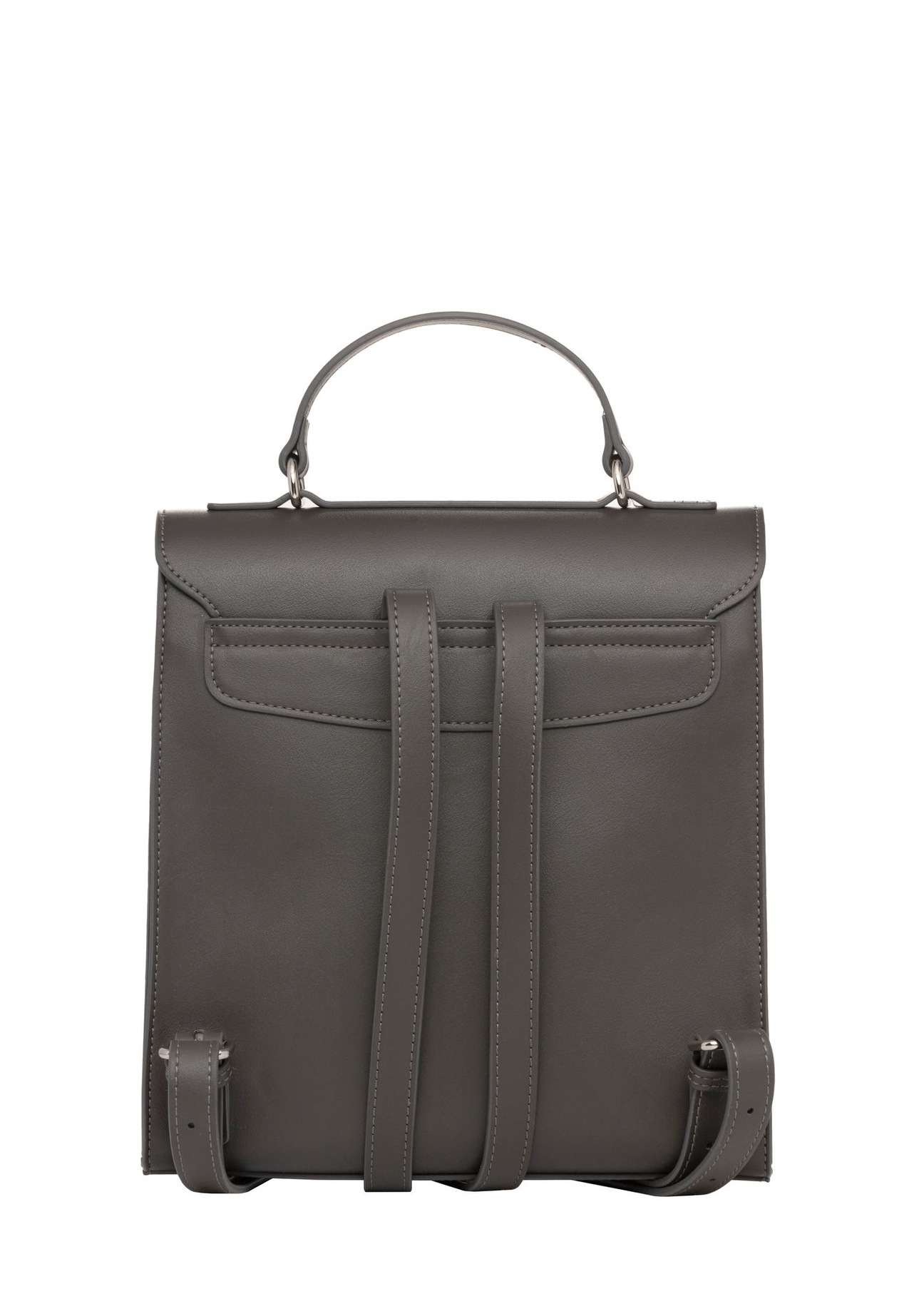 Elegant graphite women's backpack TOREC-1281-9D(Z26) - product view from the back, on a white background.