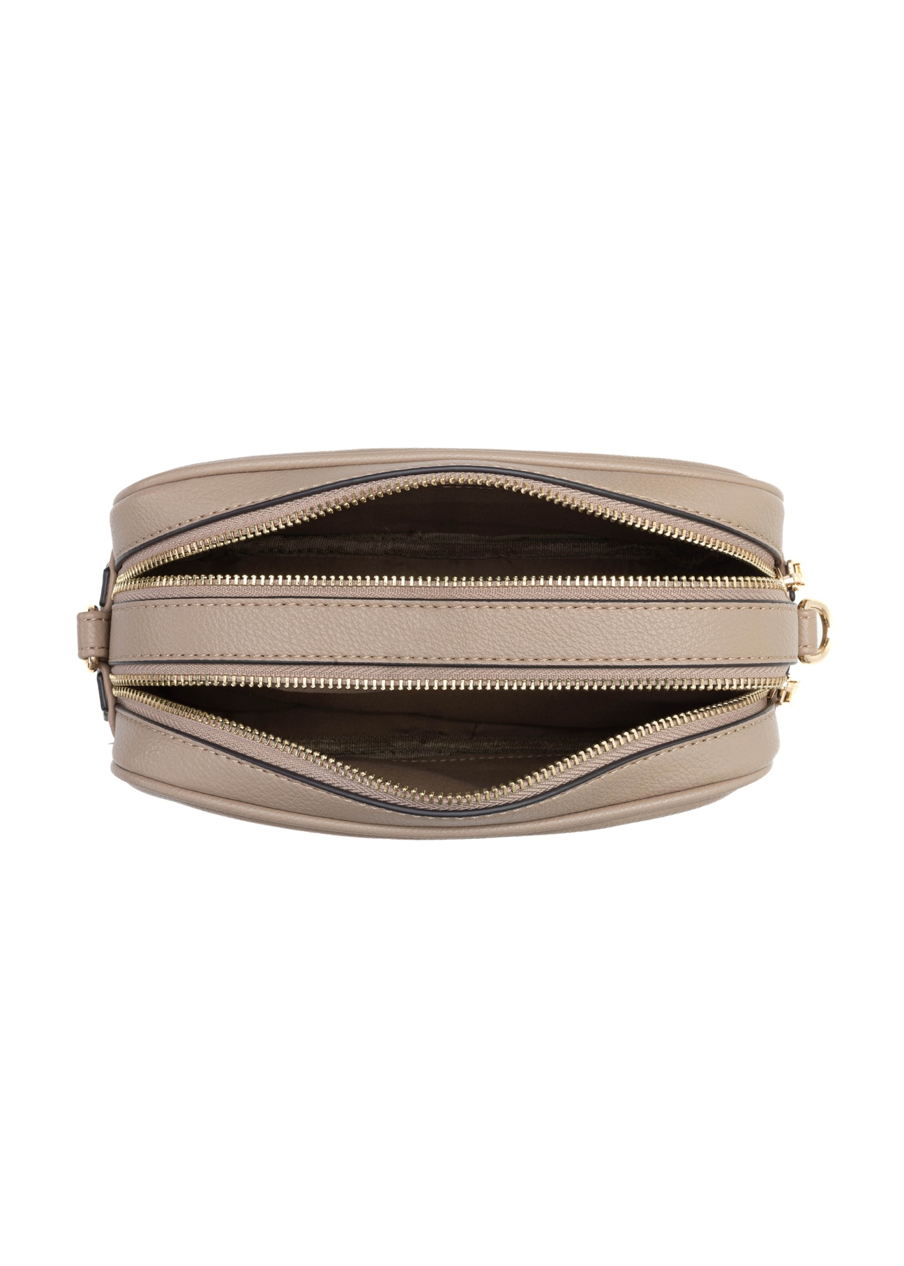 Beige medium women's handbag TOREC-1121-1D(W26), product view from above on a white background.