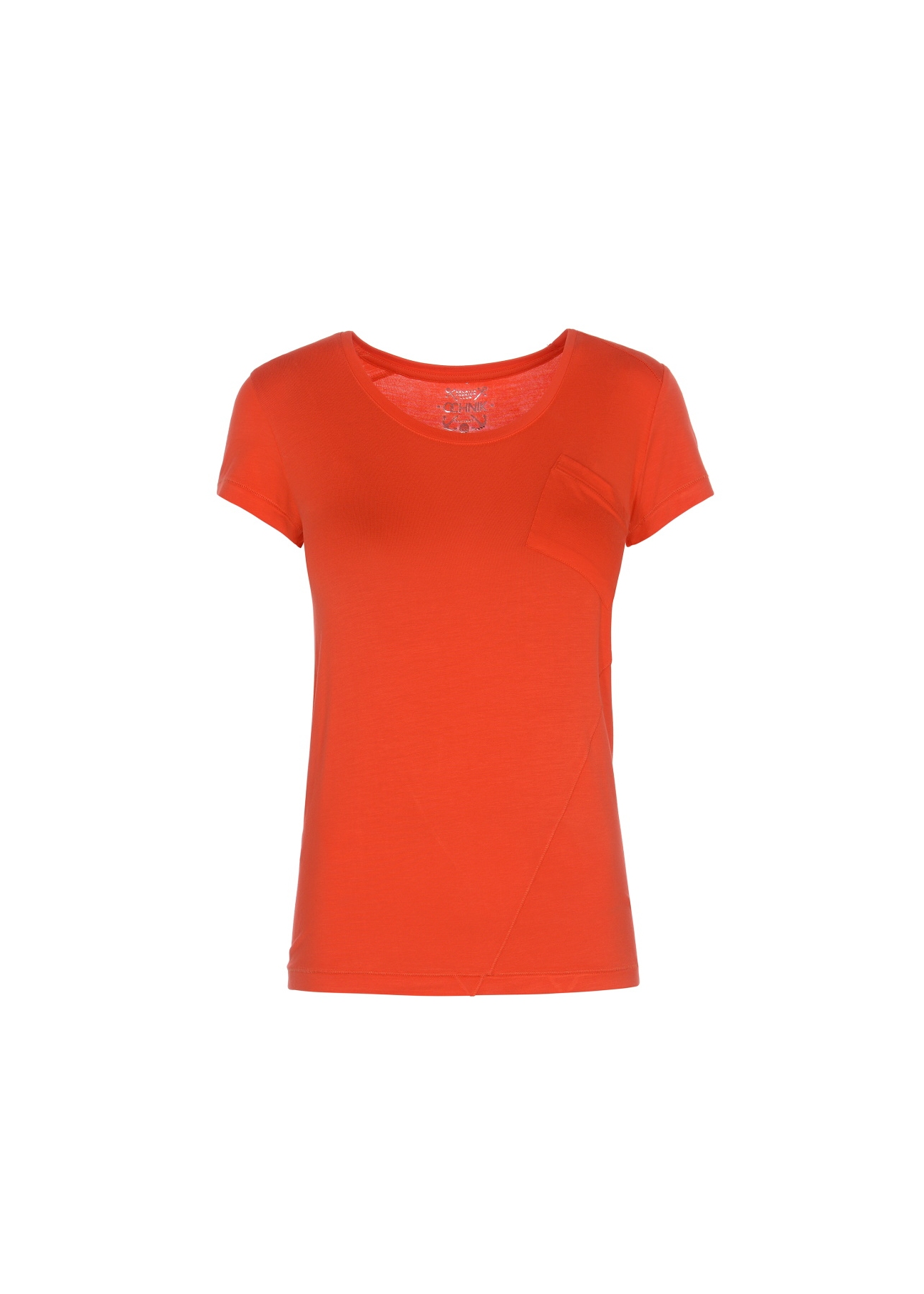 Red women's blouse BLUDT-0070-42(W20)-01