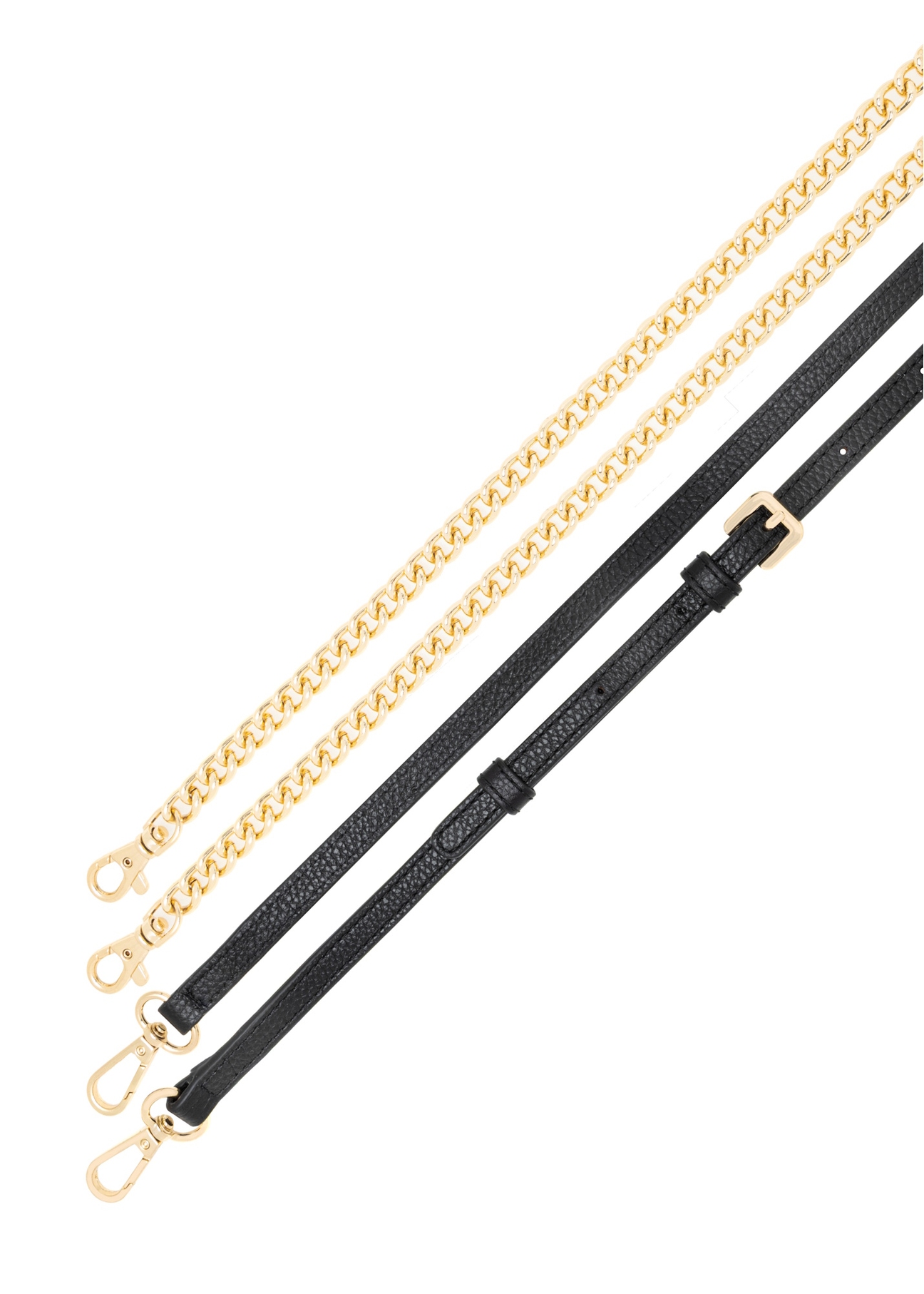 Small women's leather handbag TORES-1278-9I(W26), view of the product straps on a white background.